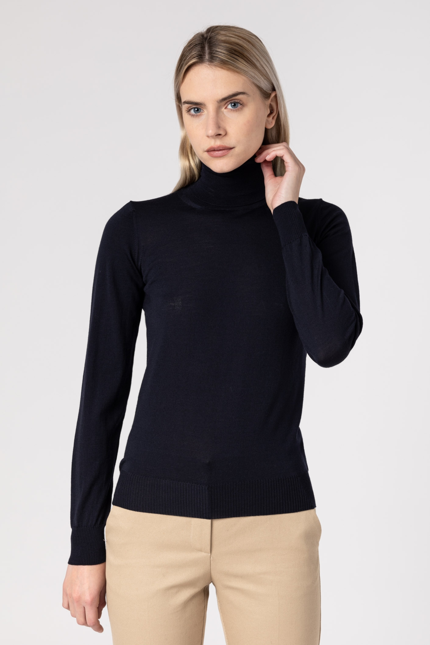 Merino Wool Turtleneck Sweater Extrafine