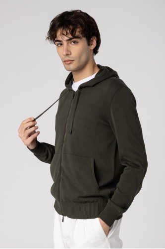 Cotton Zip Sweatshirt