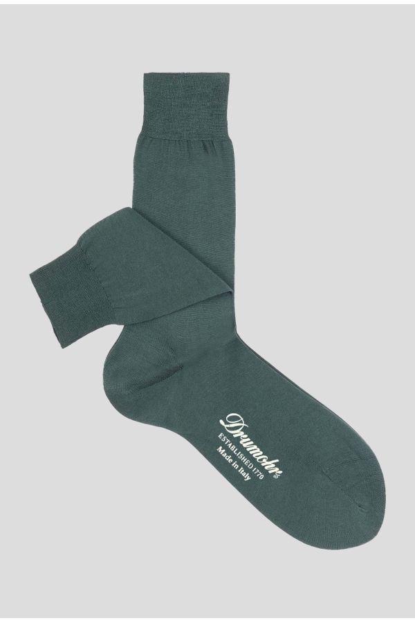 Plain mid calf socks - 100% Filo scozia cotton