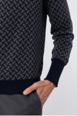 Cashmere Razor Blade Turtleneck Sweater