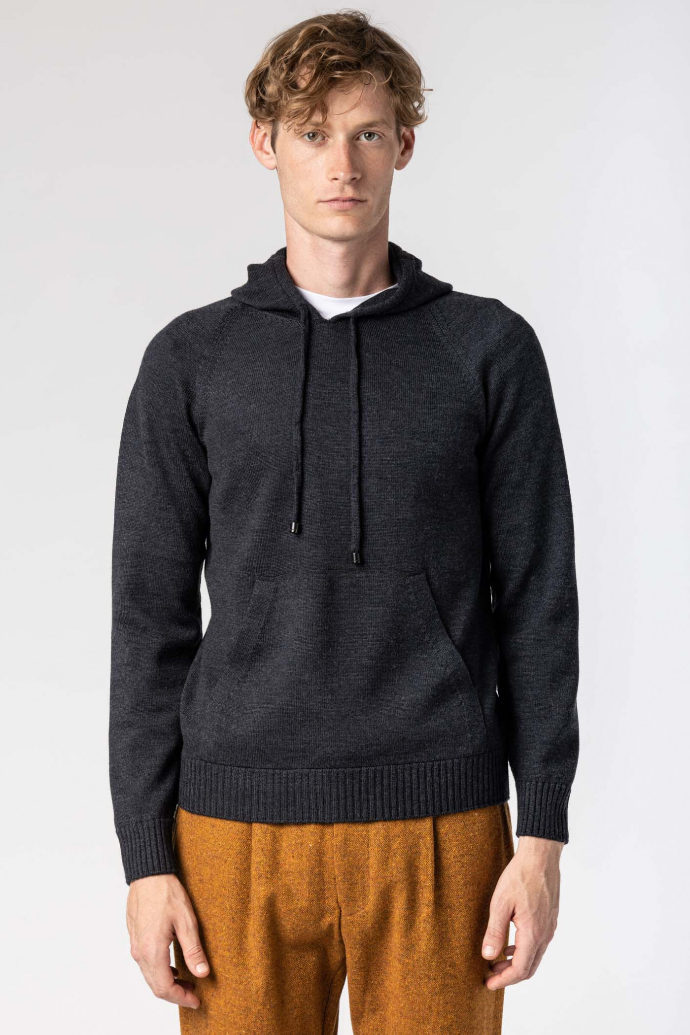 Wool sale hooded sweatshirt