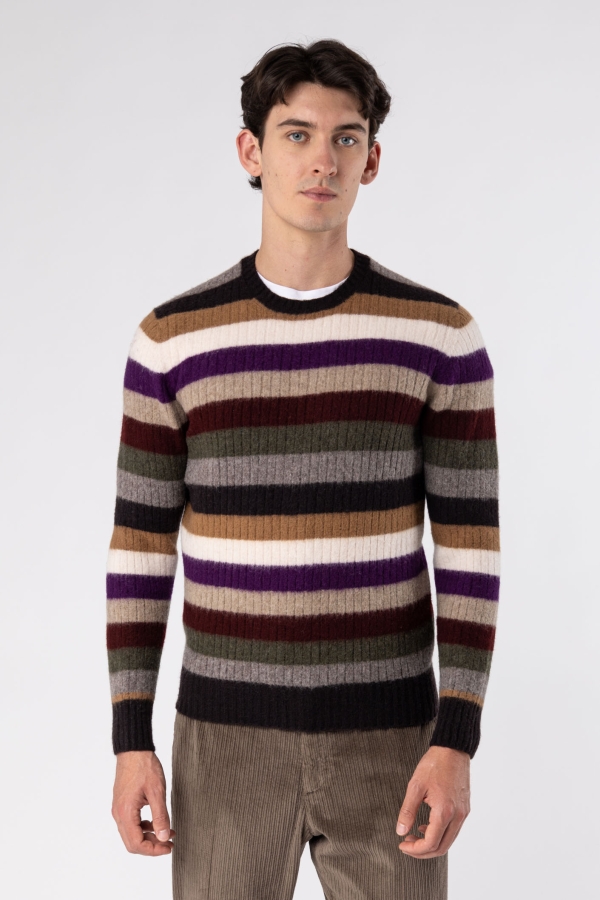 Random Stripes Crewneck Sweater