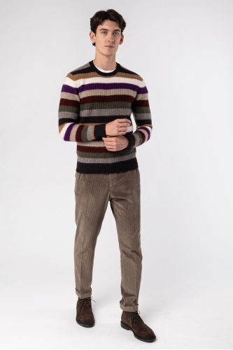 Random Stripes Crewneck Sweater