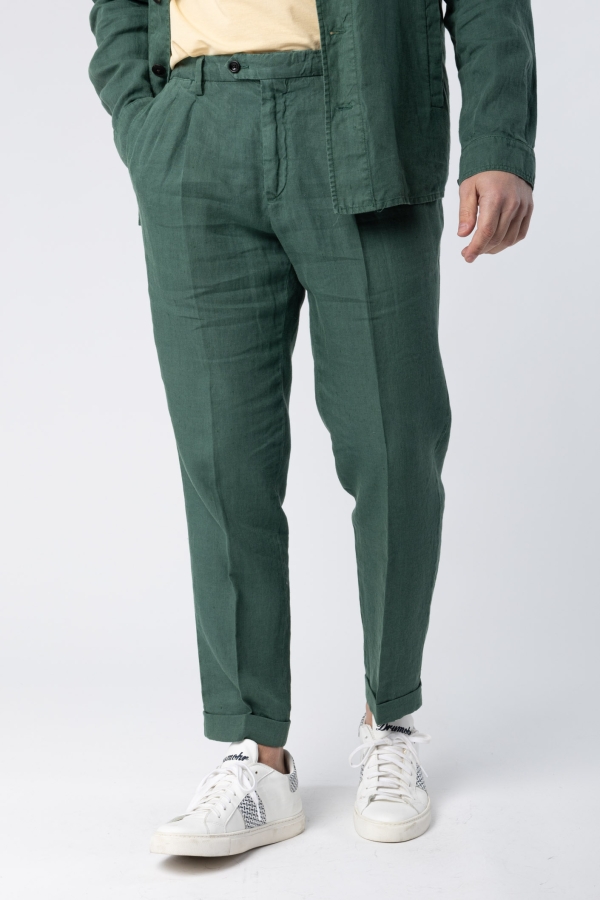 Linen Pleated Trousers