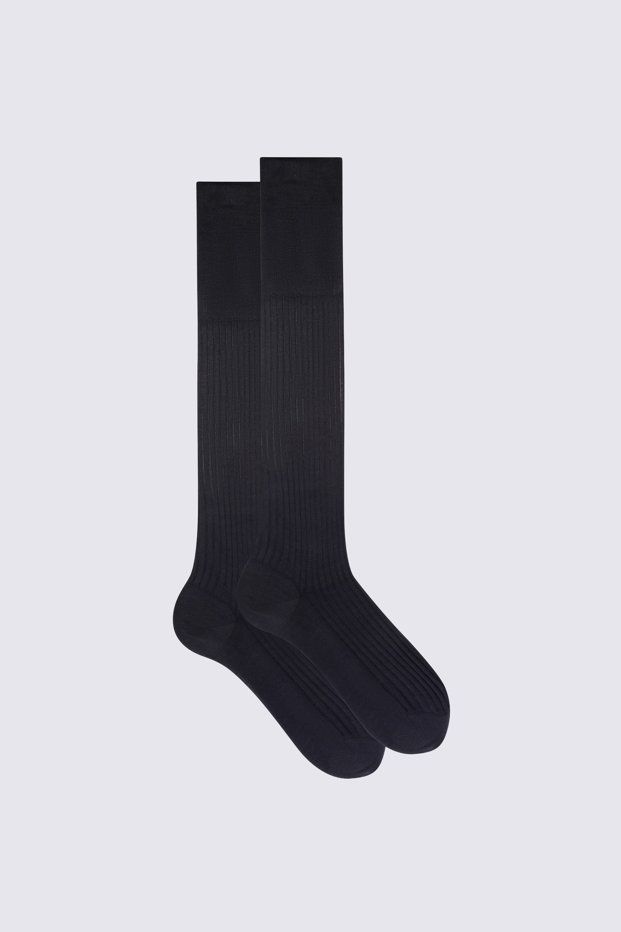 Long Ribbed Socks in 100% Lisle Cotton