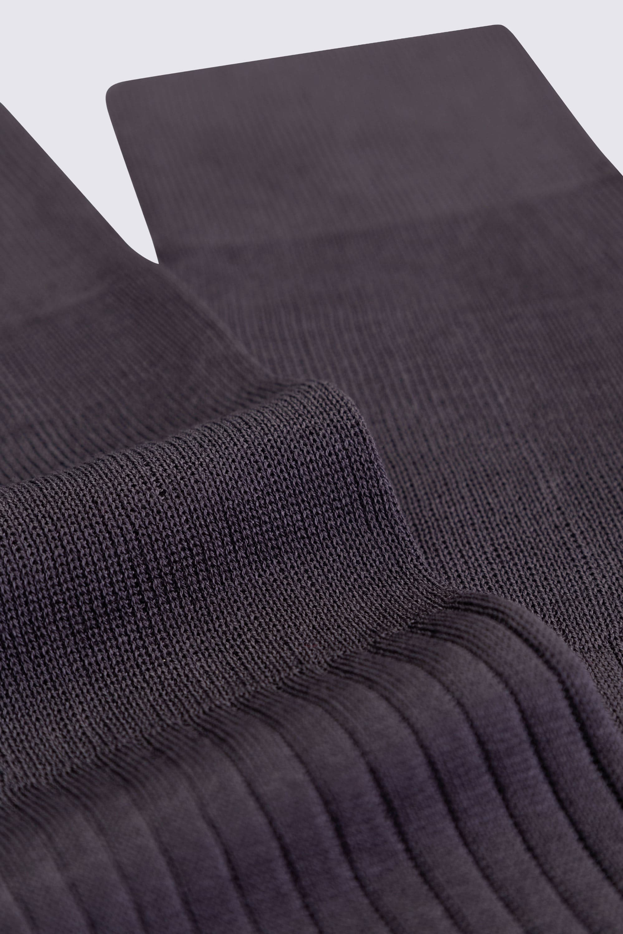 Long Ribbed Socks in 100% Lisle Cotton - Image 2