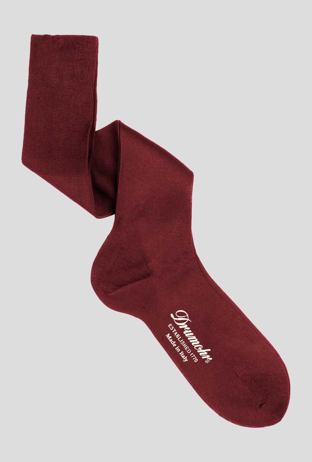 Plain medium weight long socks in 100% Egyptian Cotton