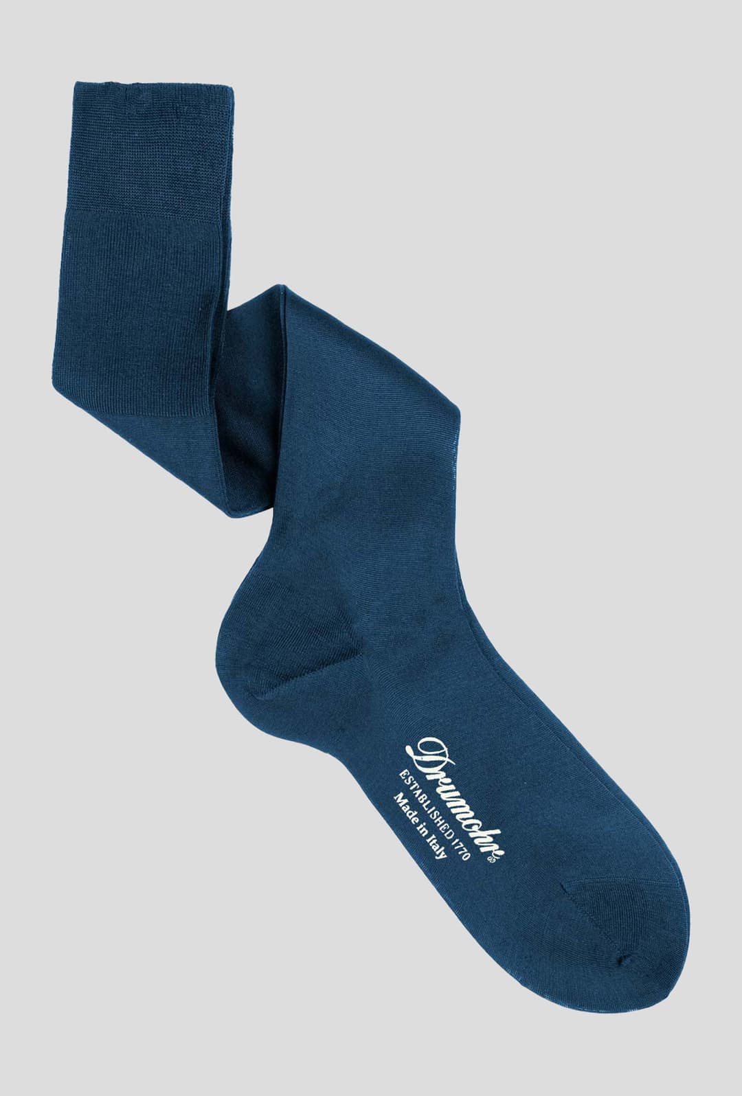 Plain medium weight long socks in 100% Egyptian Cotton