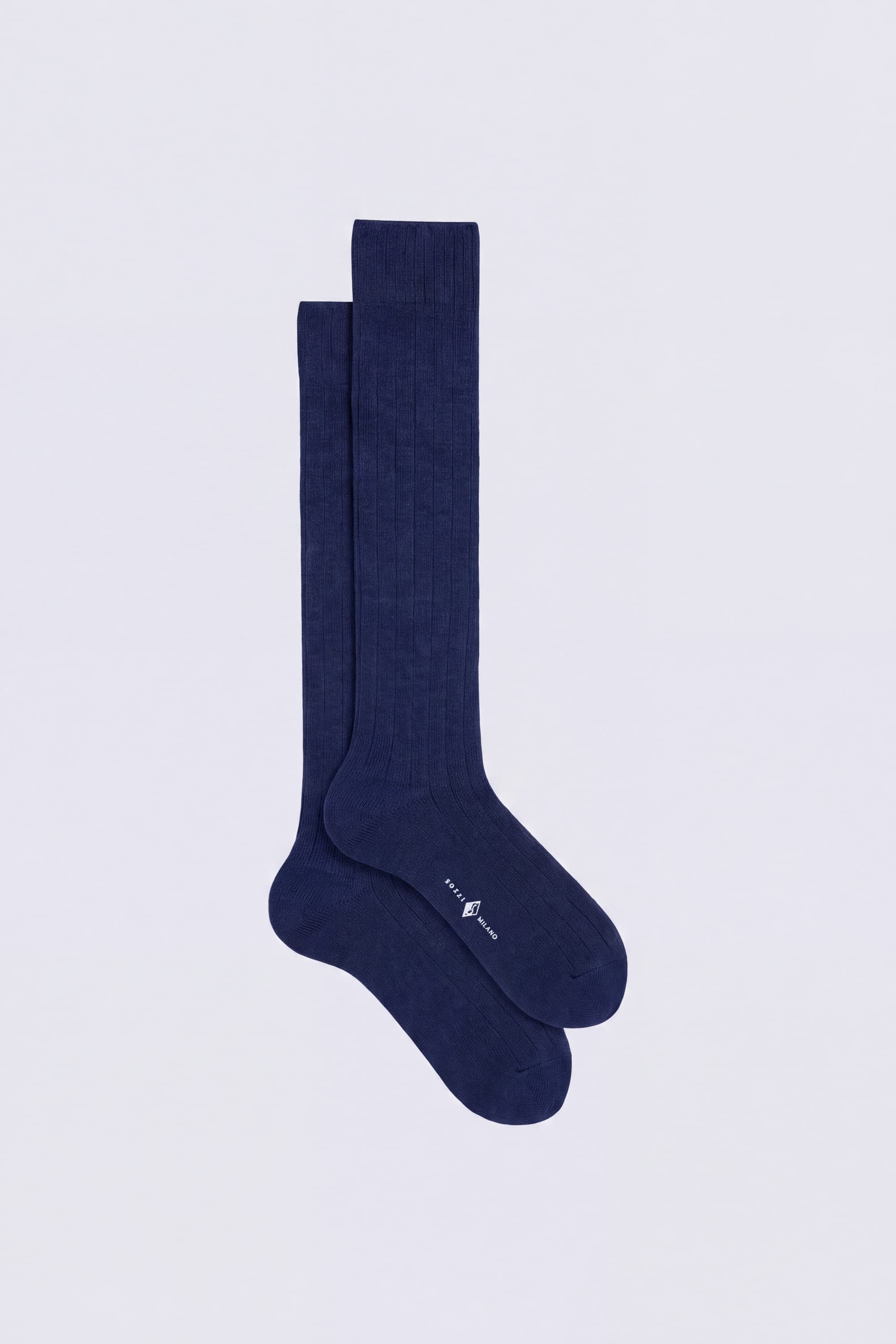 Ribbed Long Socks Solid Color in Cashmere Blend - Image 1