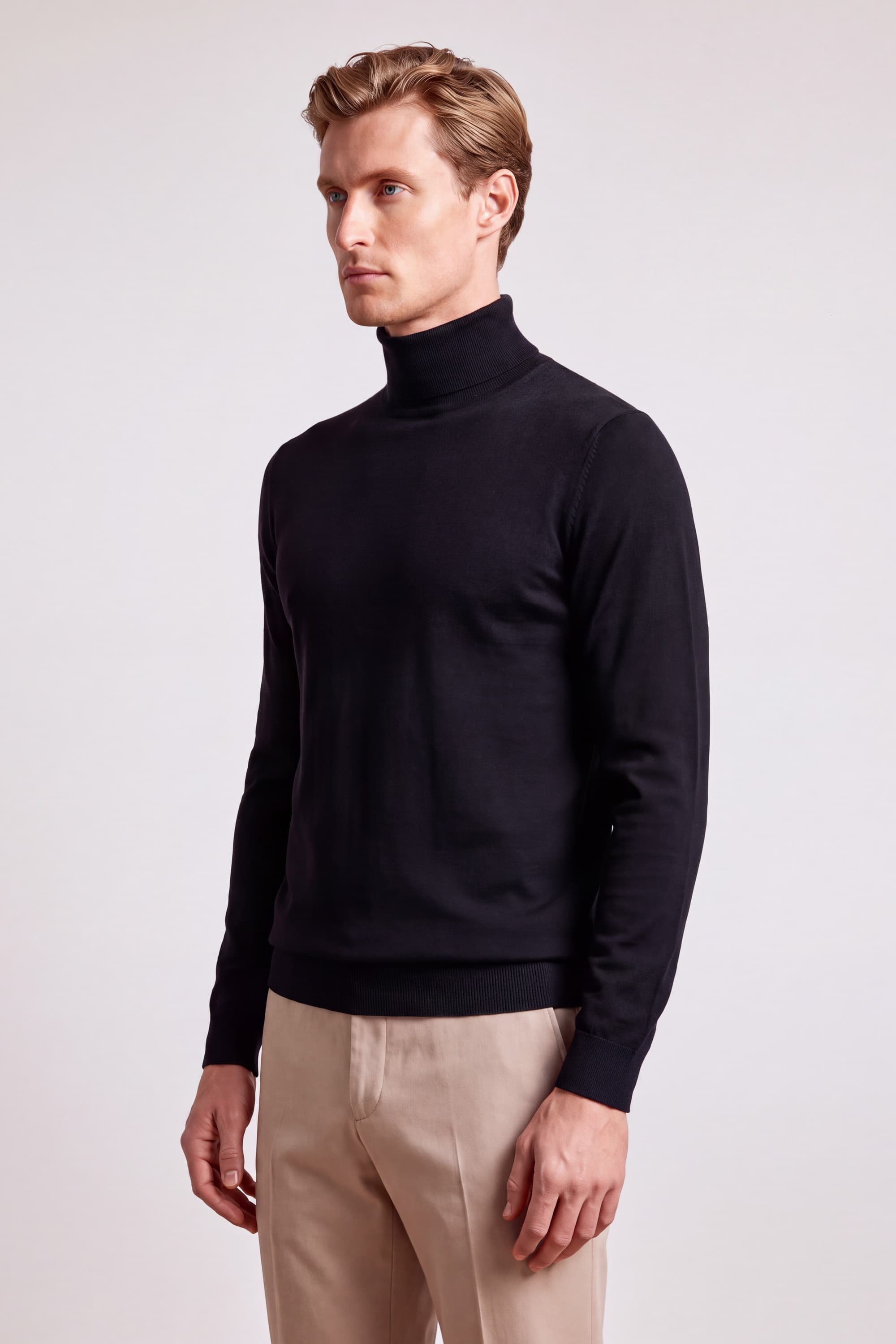 Pull col Roulé en Laine Mérinos Extrafine - Image 3