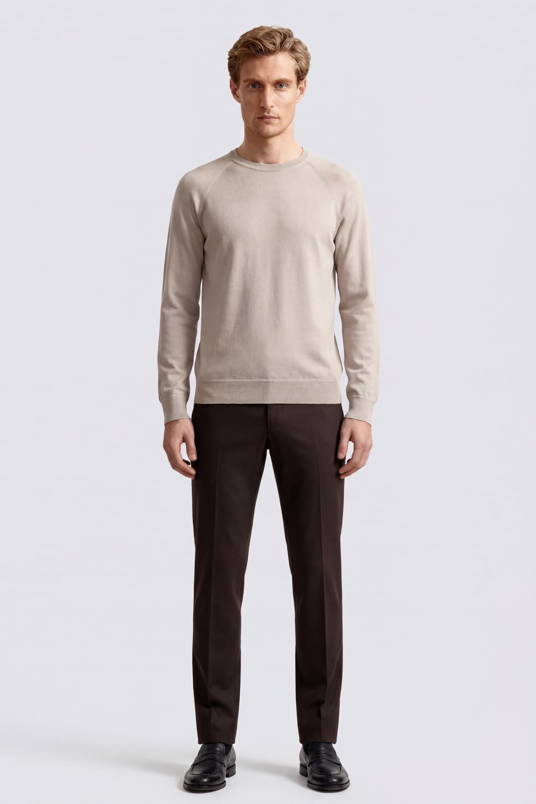 Crewneck Sweater in Extrafine Merino Wool
