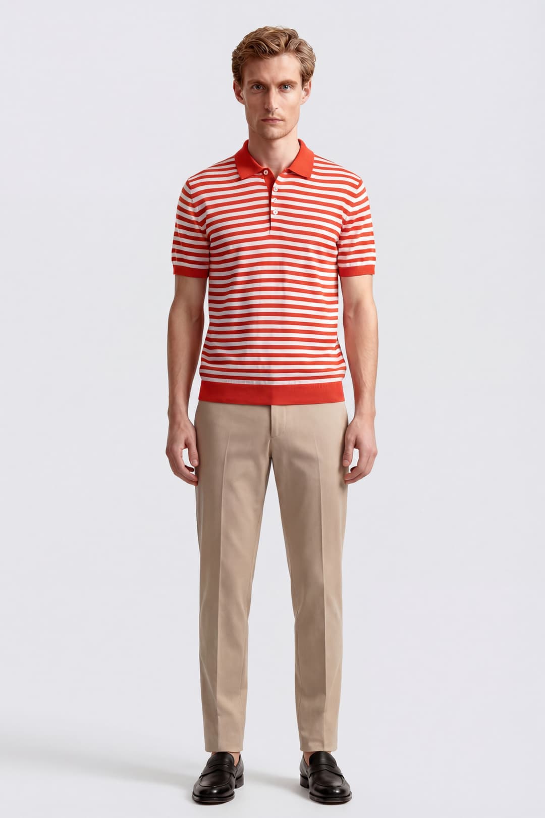 Cotton Striped Marinière Polo
