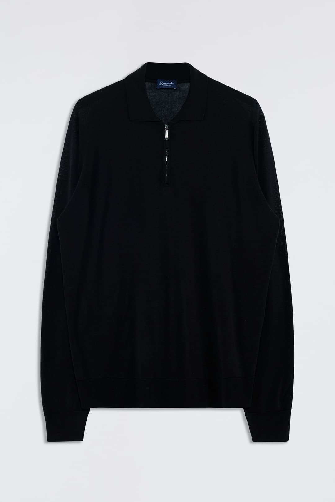Half-Zip Silk Pullover
