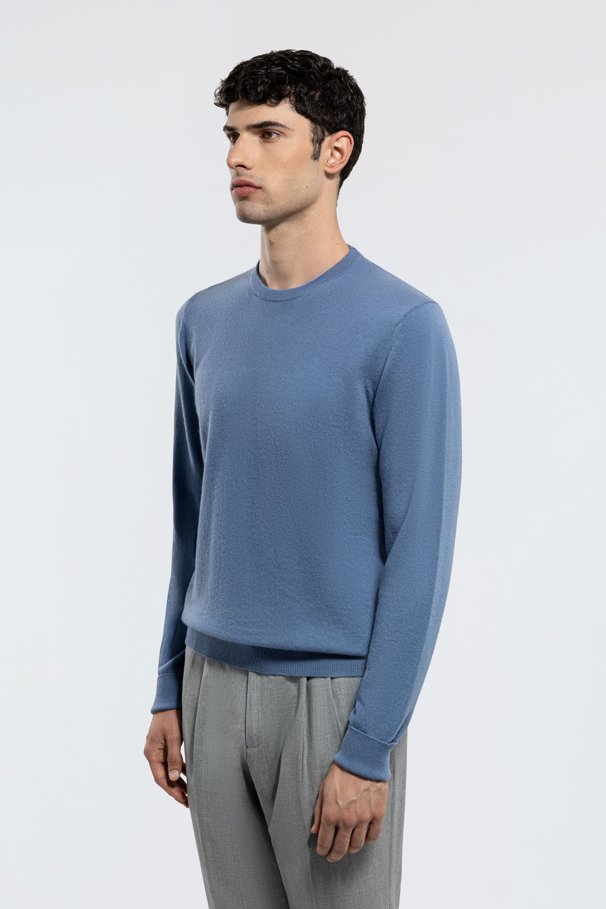 Crew Neck Cashmere Sweater - Image 42