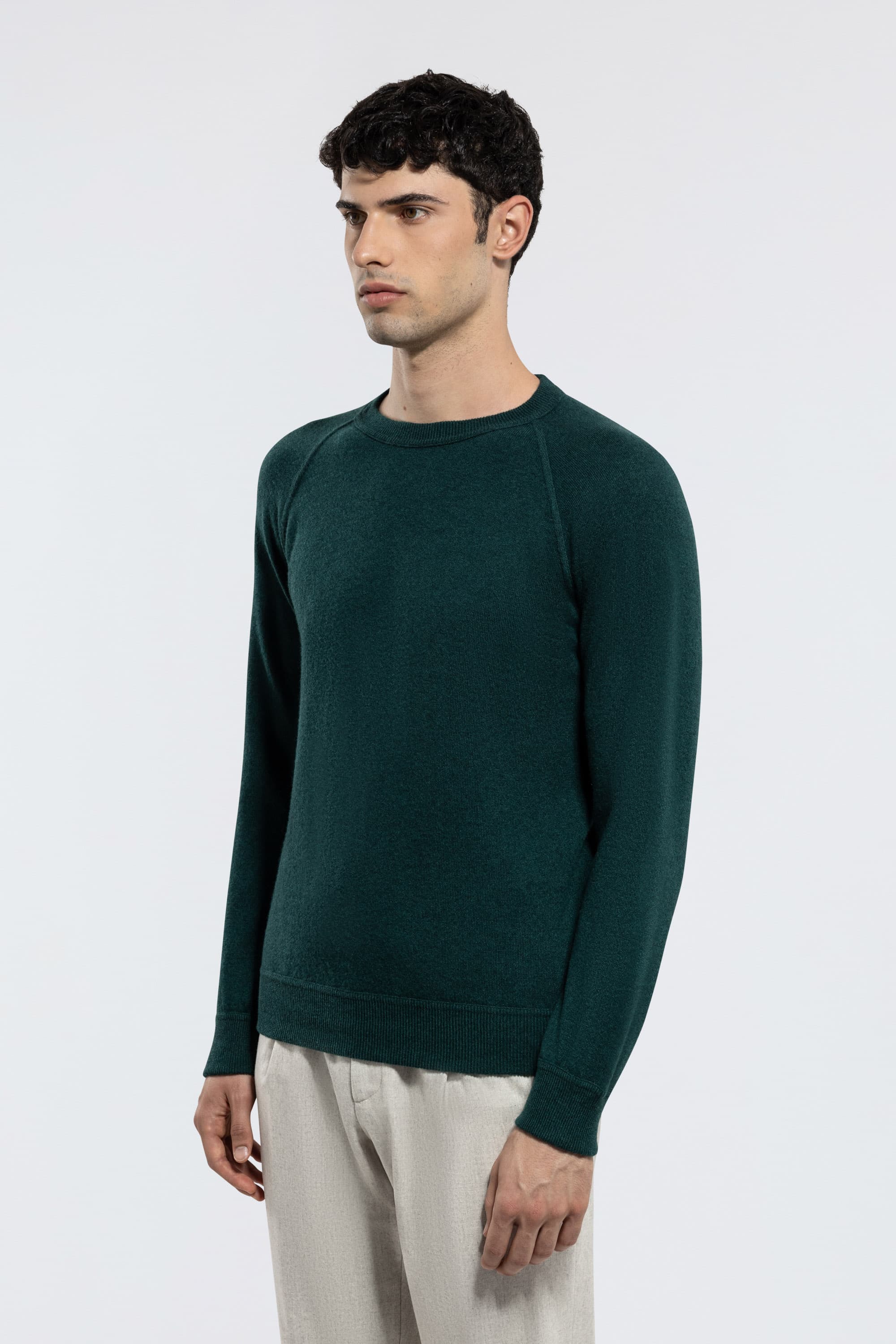 Crew Neck Cashmere Sweater - Image 3