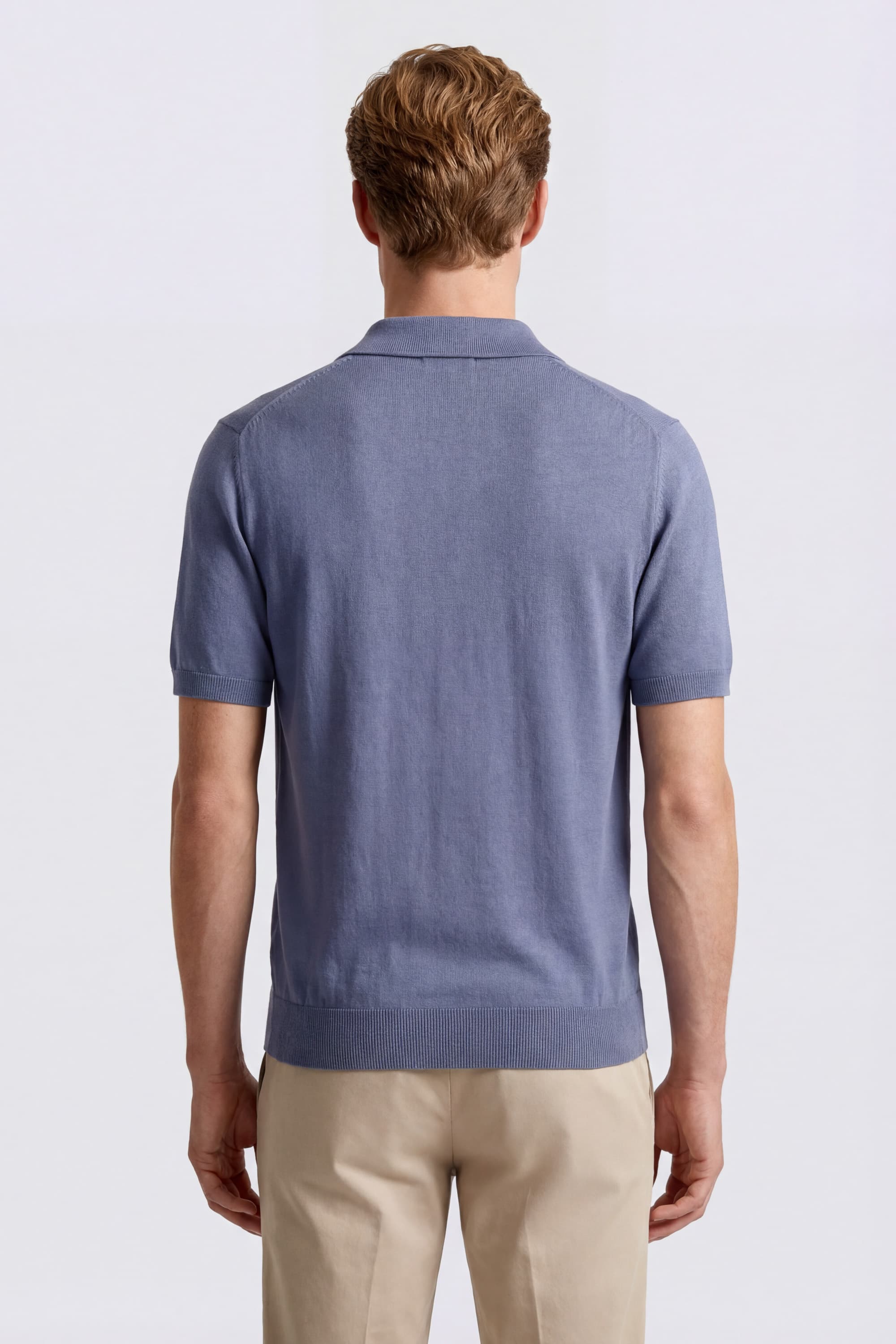 Short-Sleeve Linen and Cotton Polo - Image 4