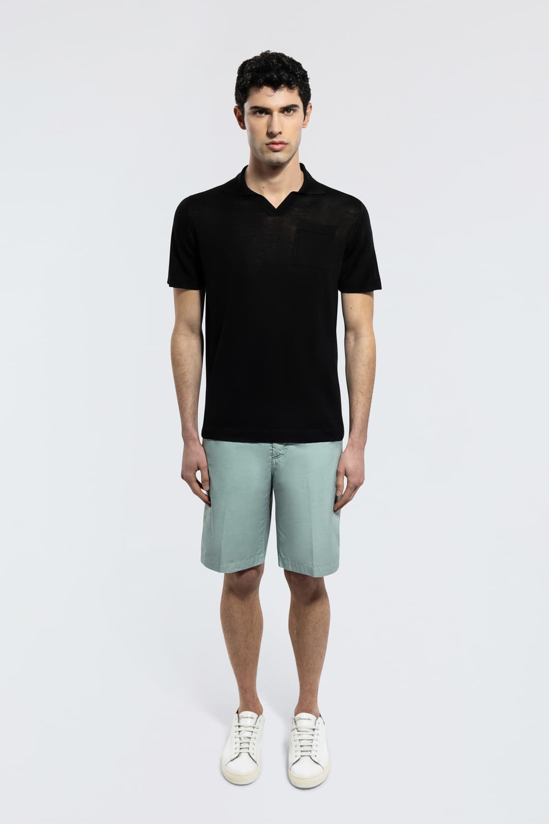 Openwork Knit Polo