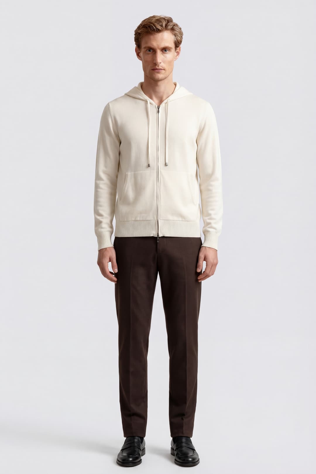 Cotton Hooded zip Sweatshirt