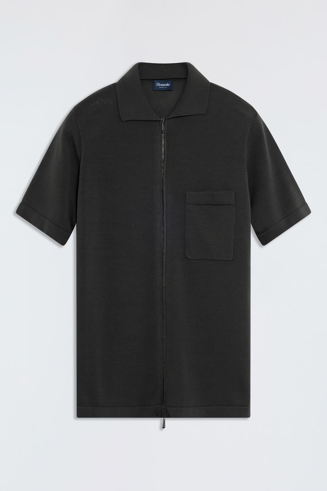 Cotton Polo with Full Zip