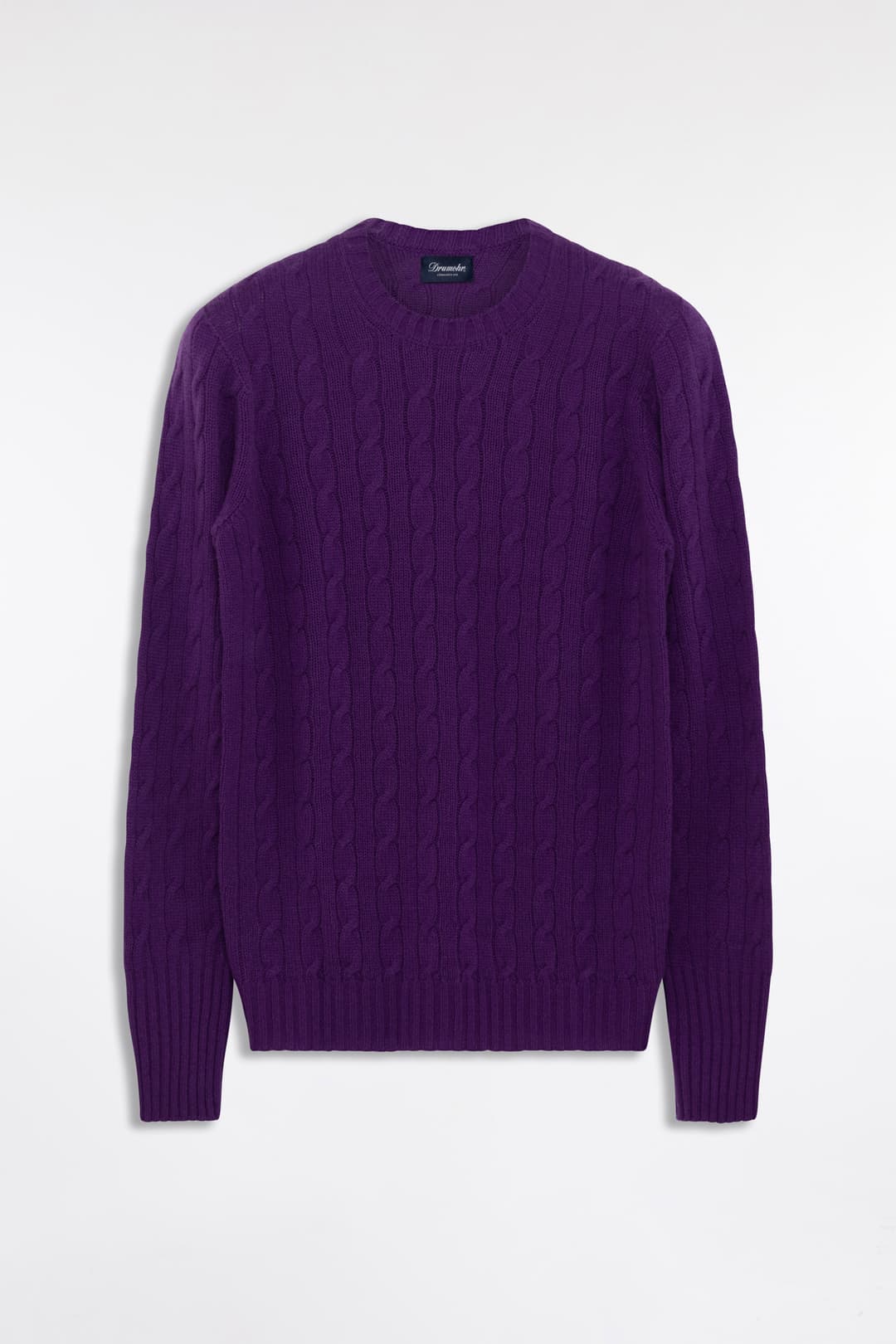 Cable-Knit Cashmere Crewneck Sweater