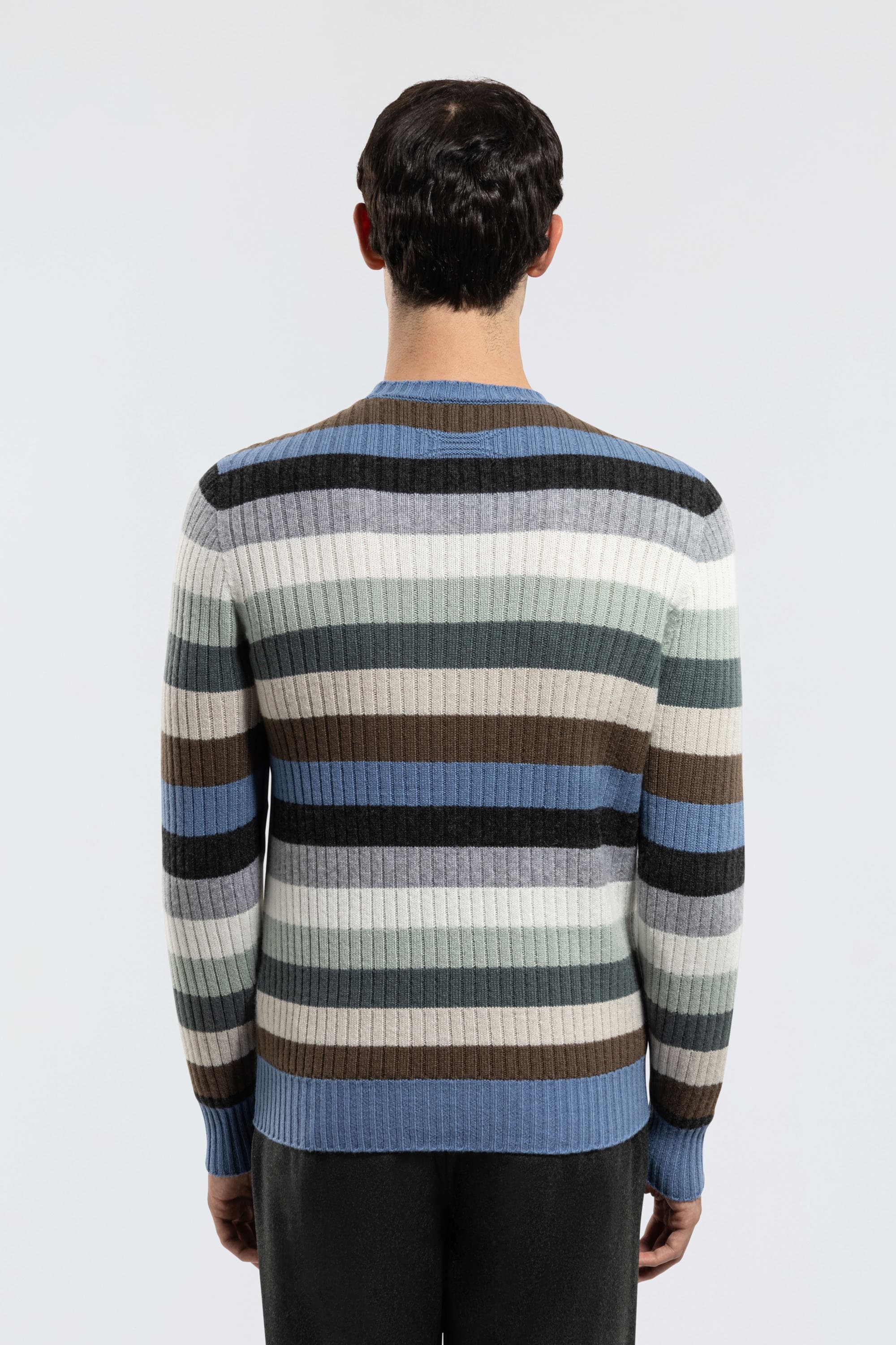 Striped Cashmere Crewneck Sweater - Image 4