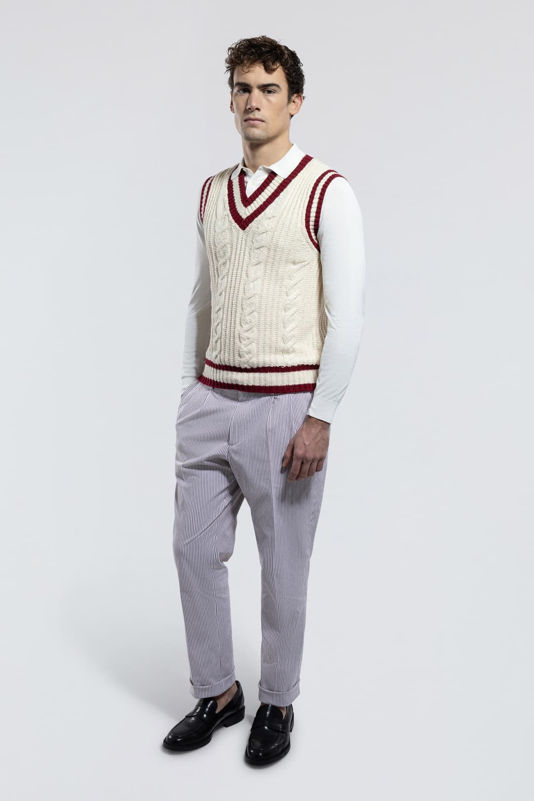 Gilet Tennis in Cotone con Trecce
