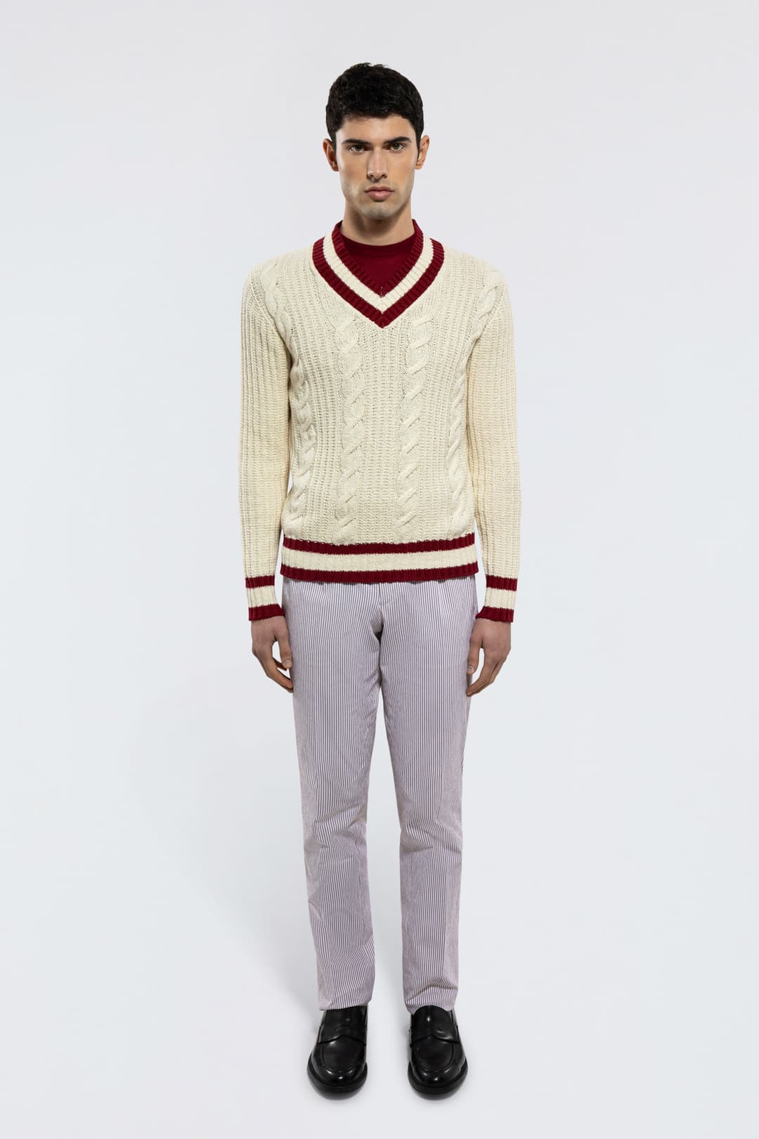 Maglione Tennis con Scollo a V