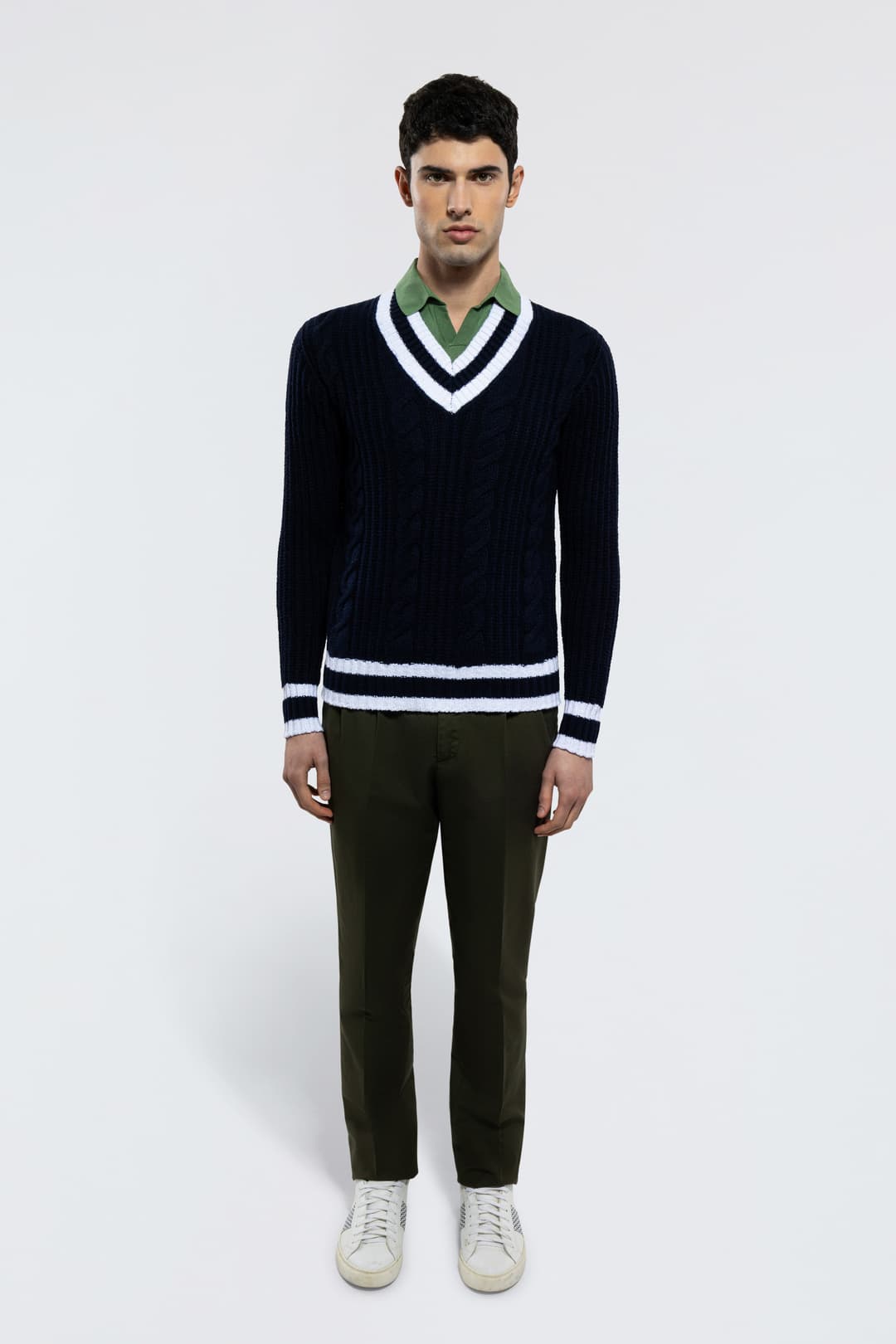 V-Neck Tennis Sweater