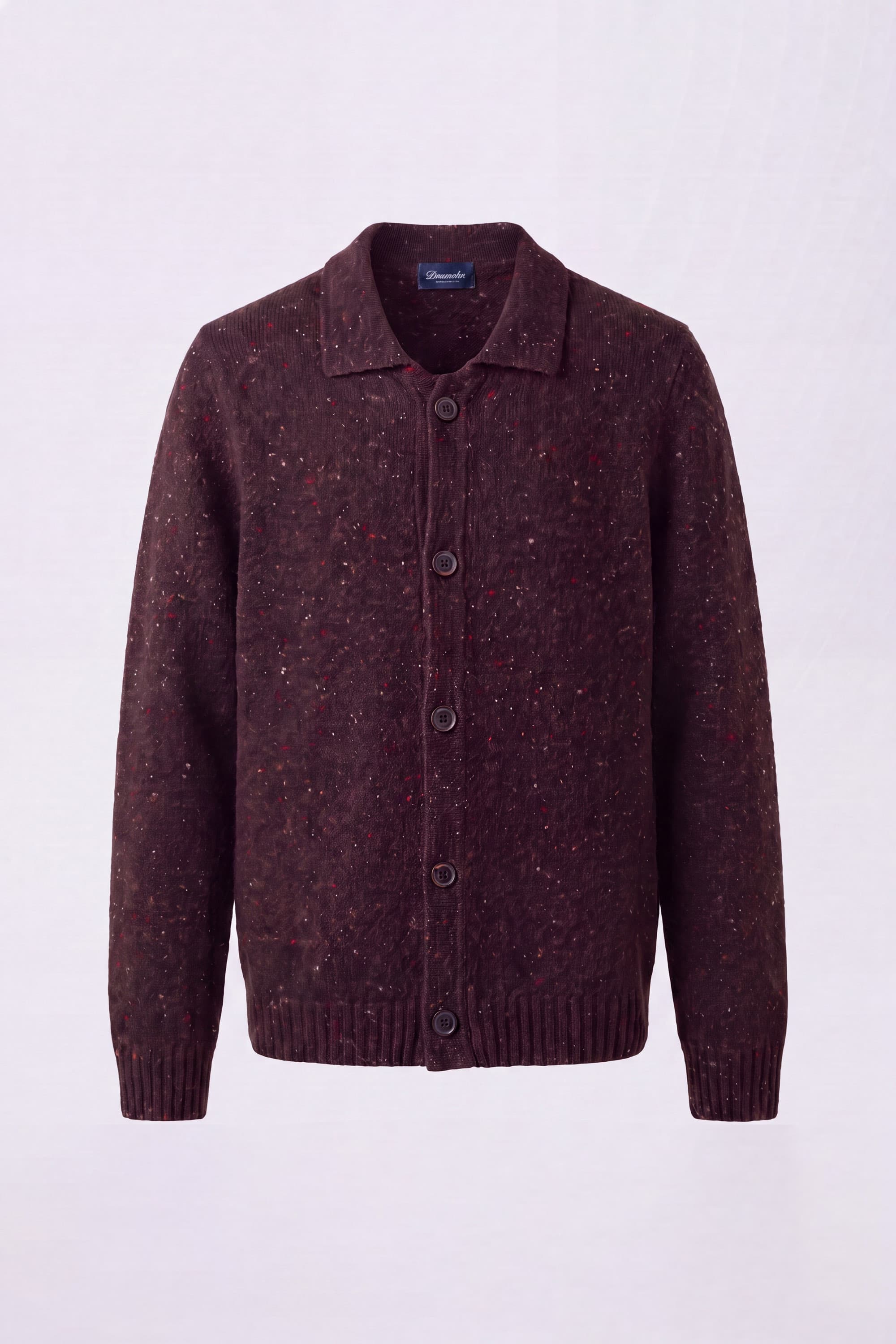 Cardigan with Shirt Collar