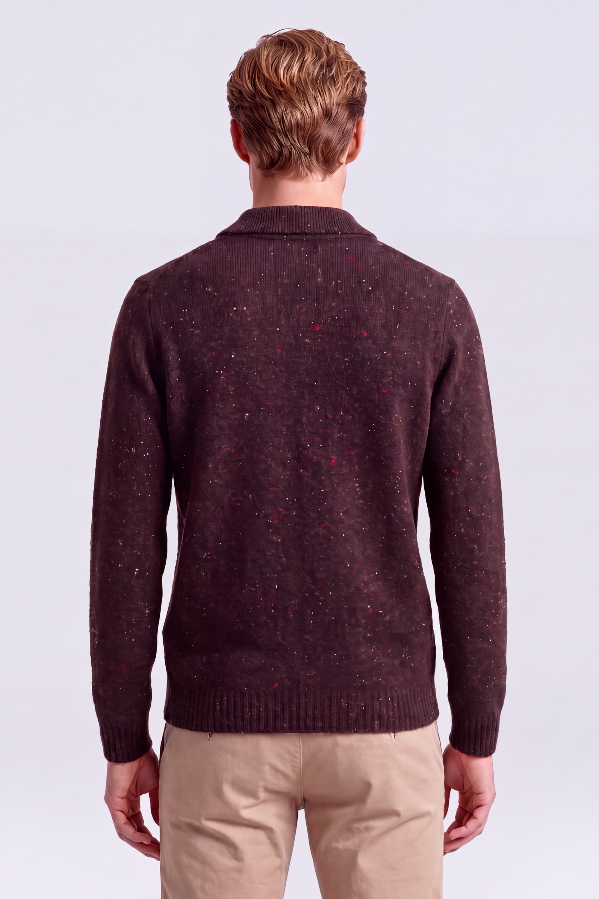 Cardigan with Shirt Collar - Image 5
