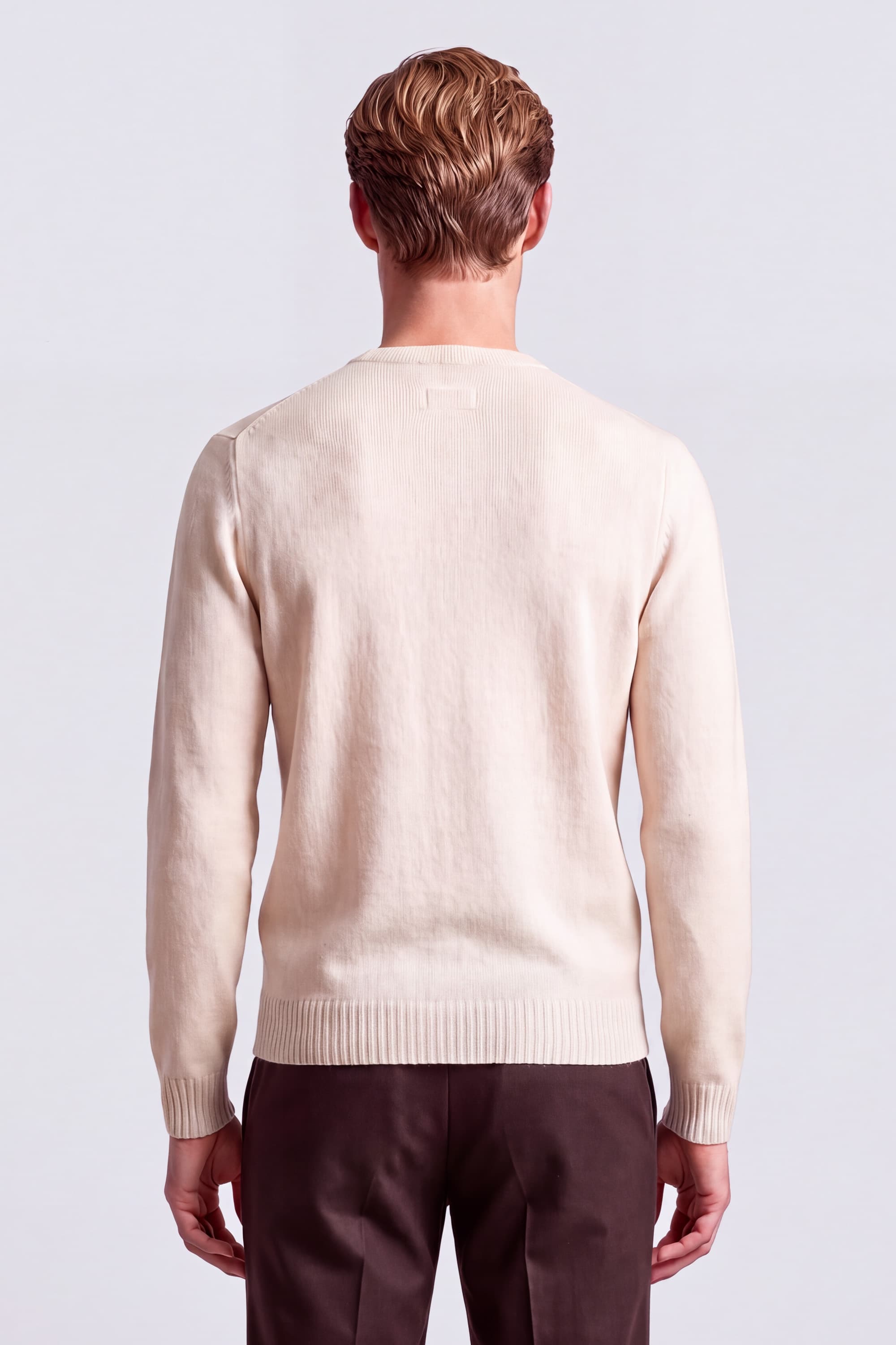 Crew Neck Sweater in Lambswool - Image 5