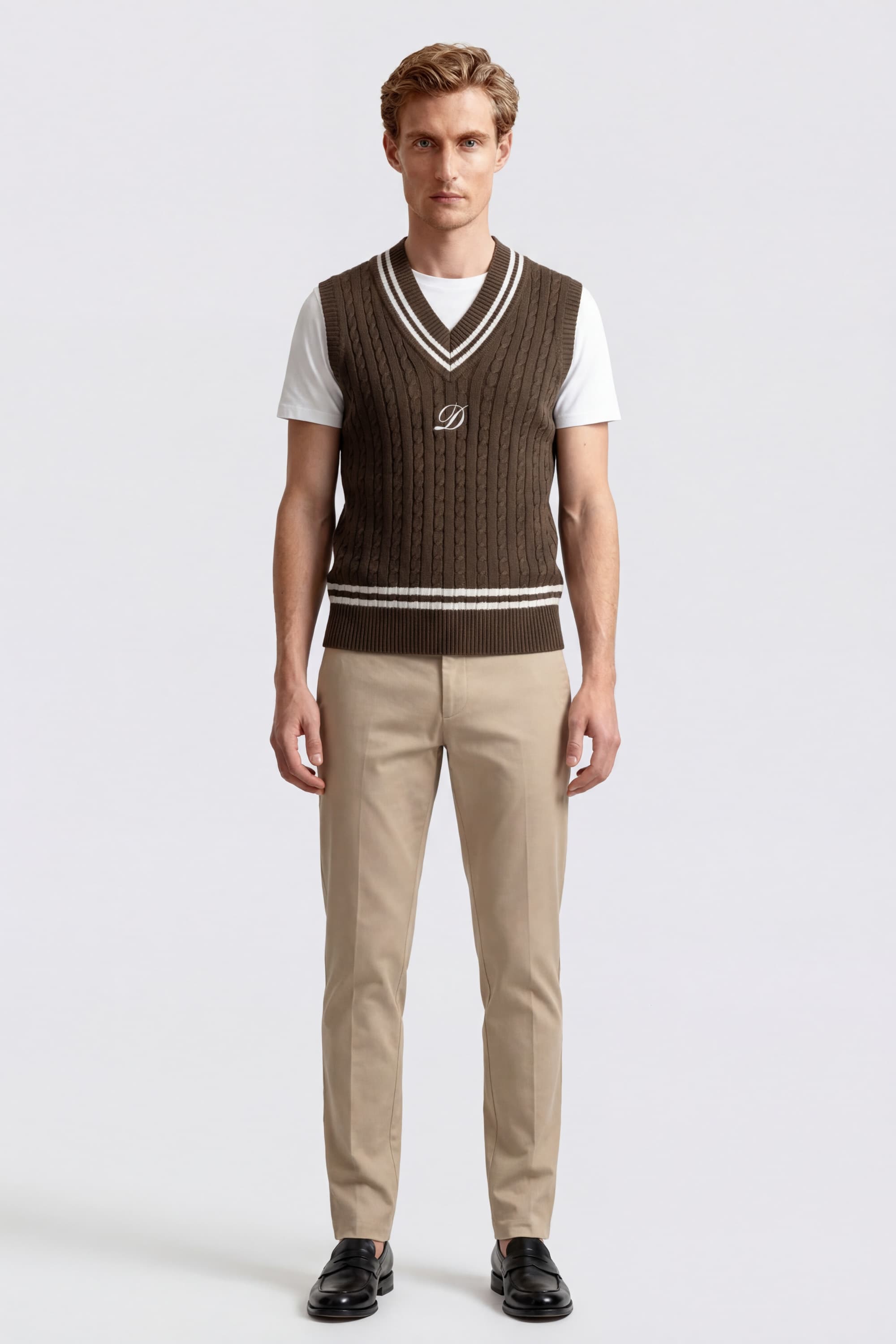 V-Neck Pure Cotton Gilet - Image 2