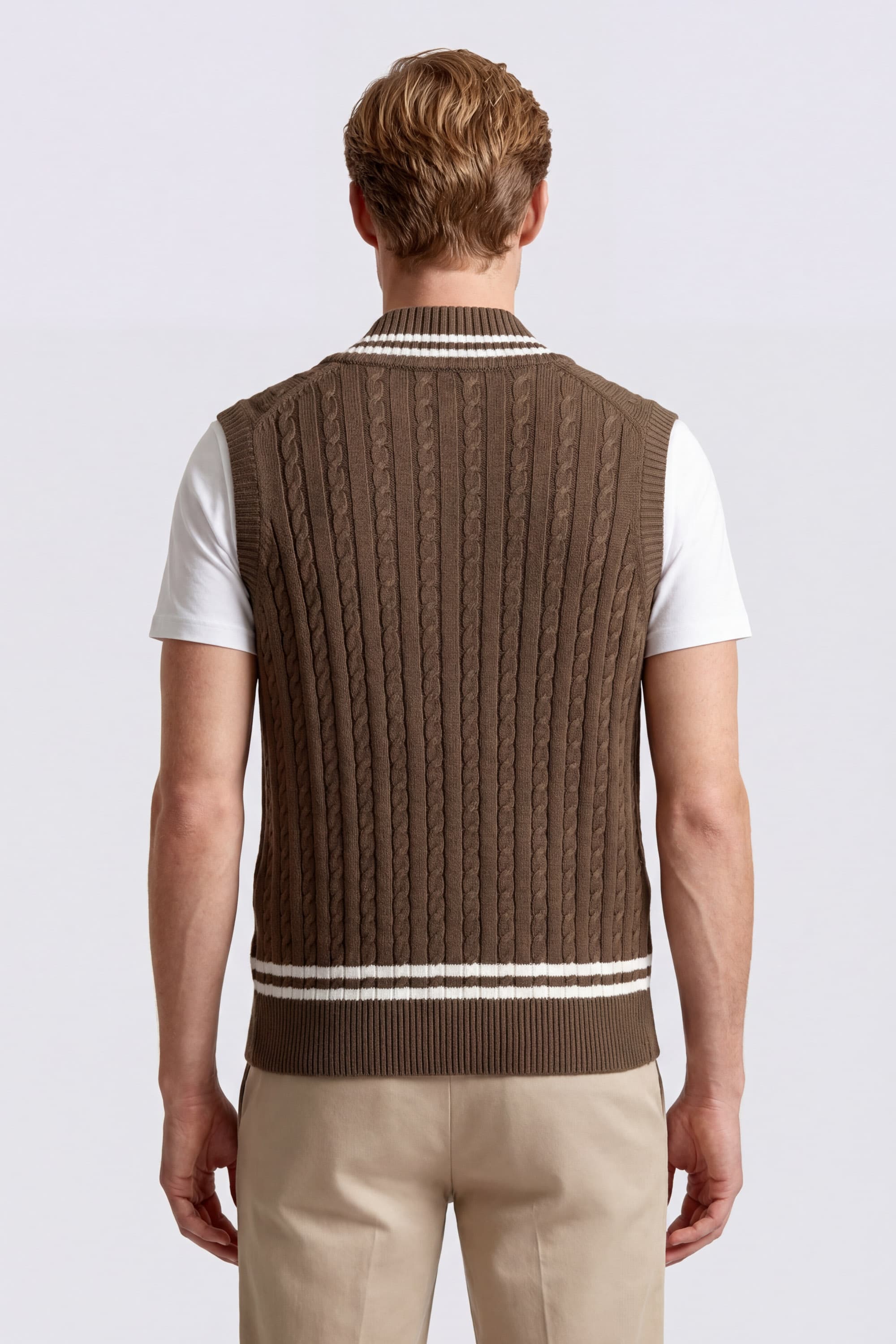 V-Neck Pure Cotton Gilet - Image 4