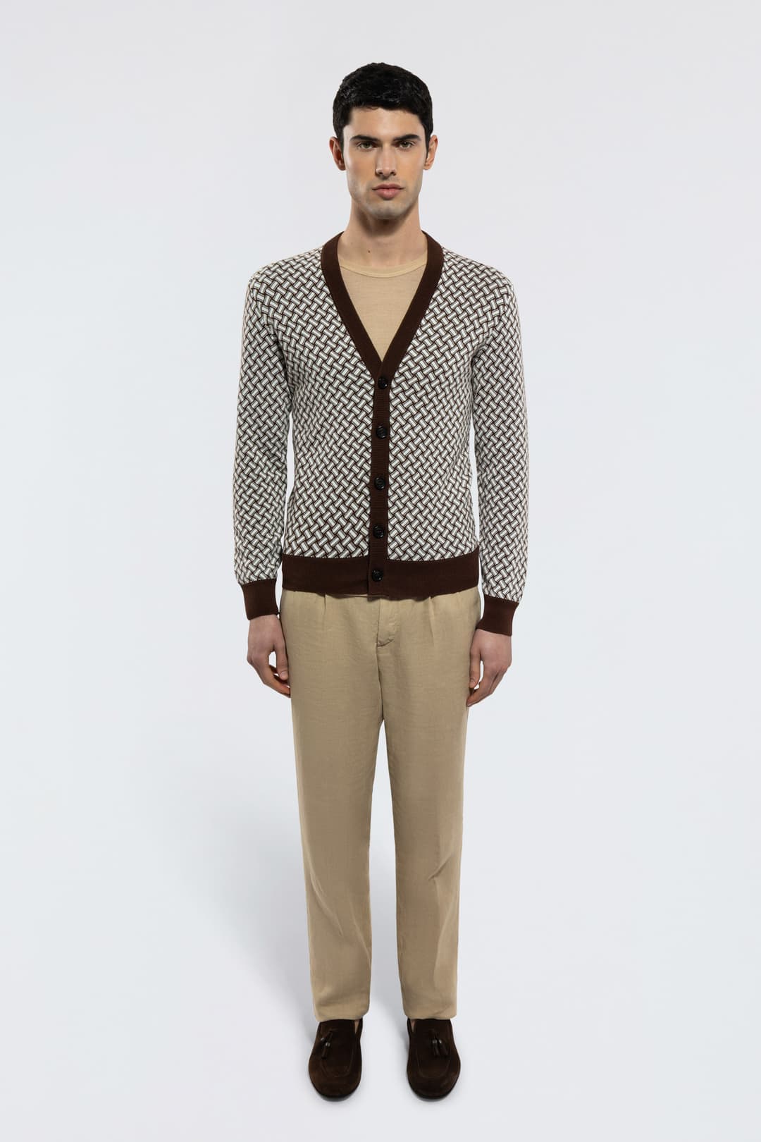 Cardigan Razor Blade in Cotone e Lino