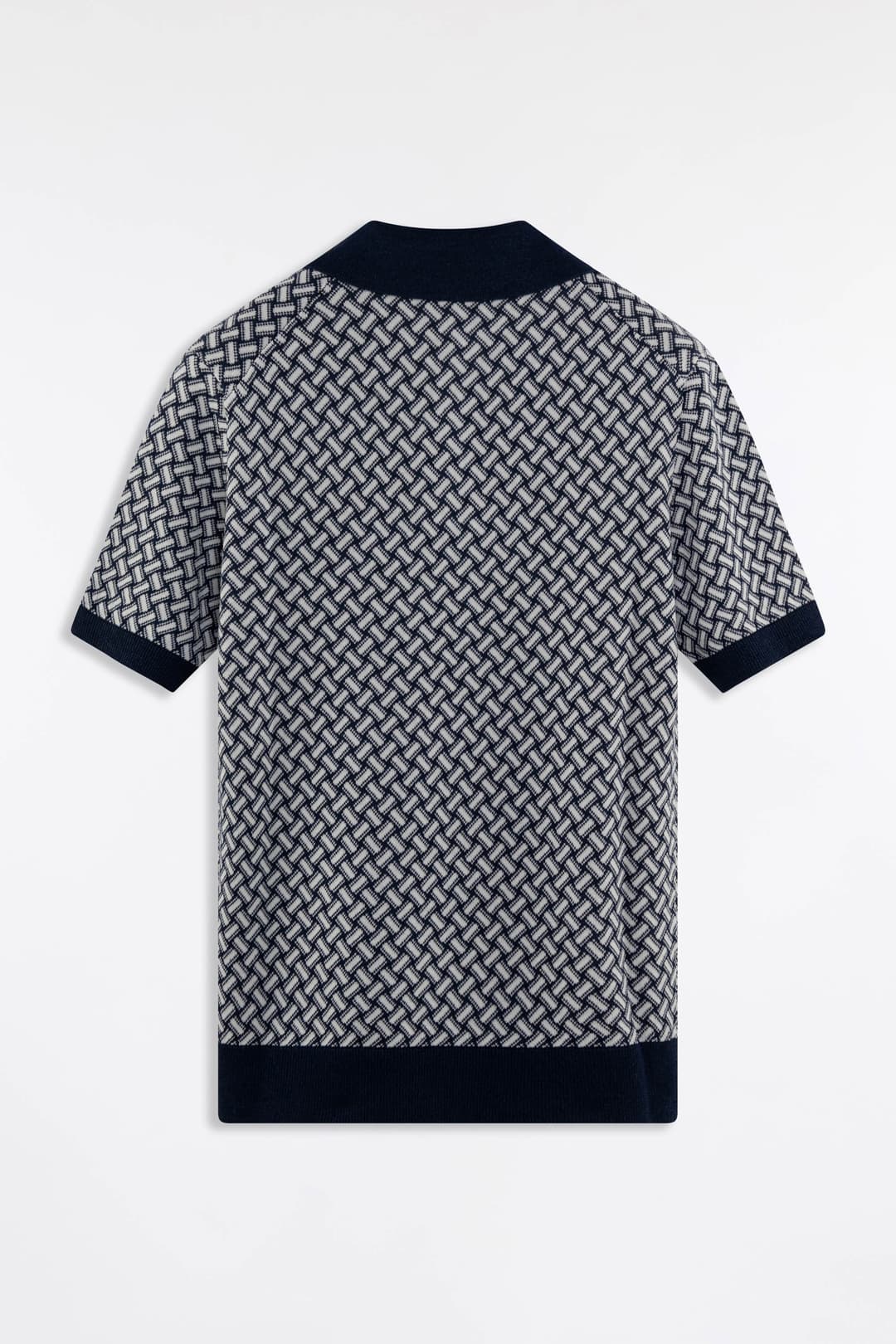 Cotton and Linen Razor Blade Polo