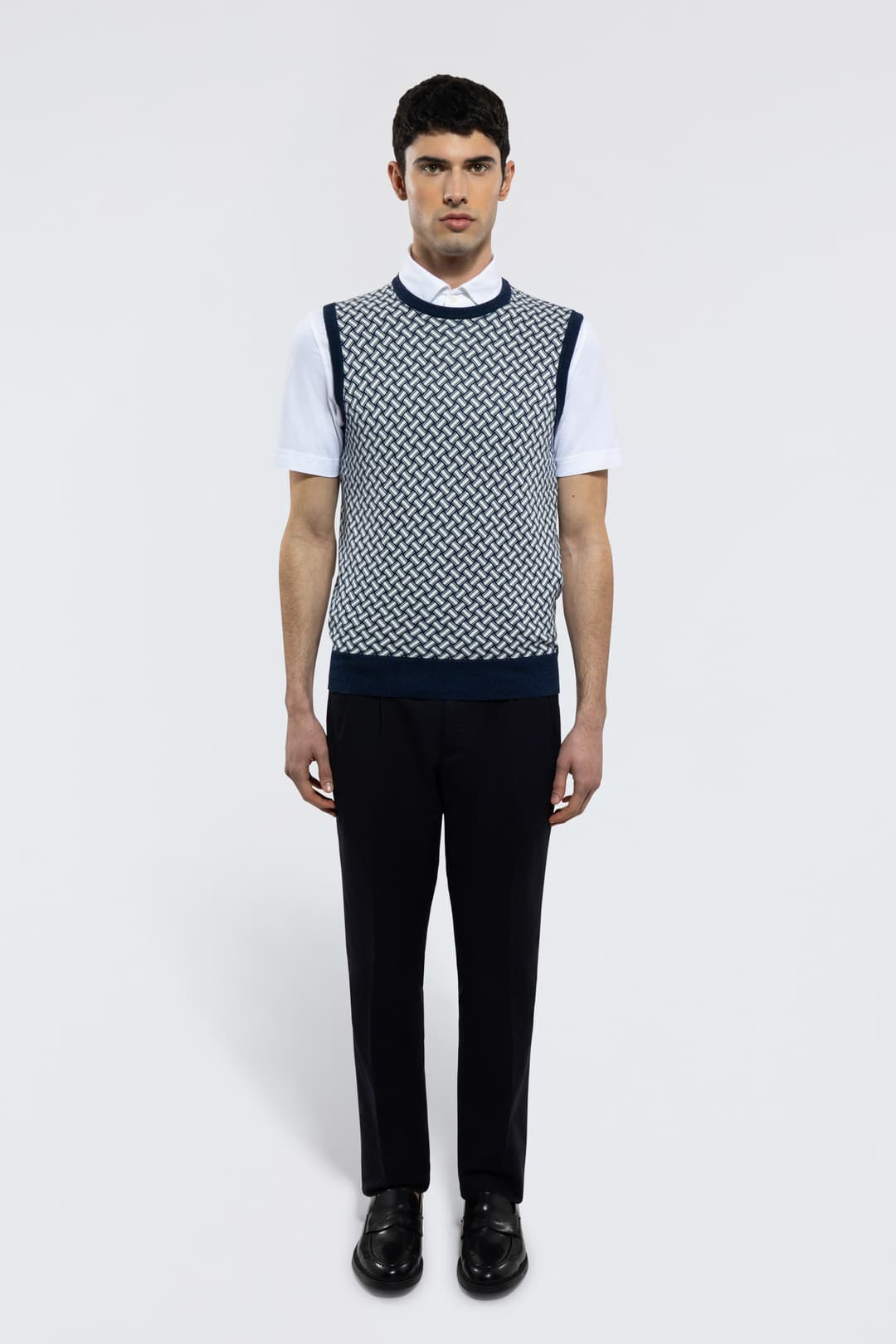 Gilet Razor Blade in Cotone e Lino