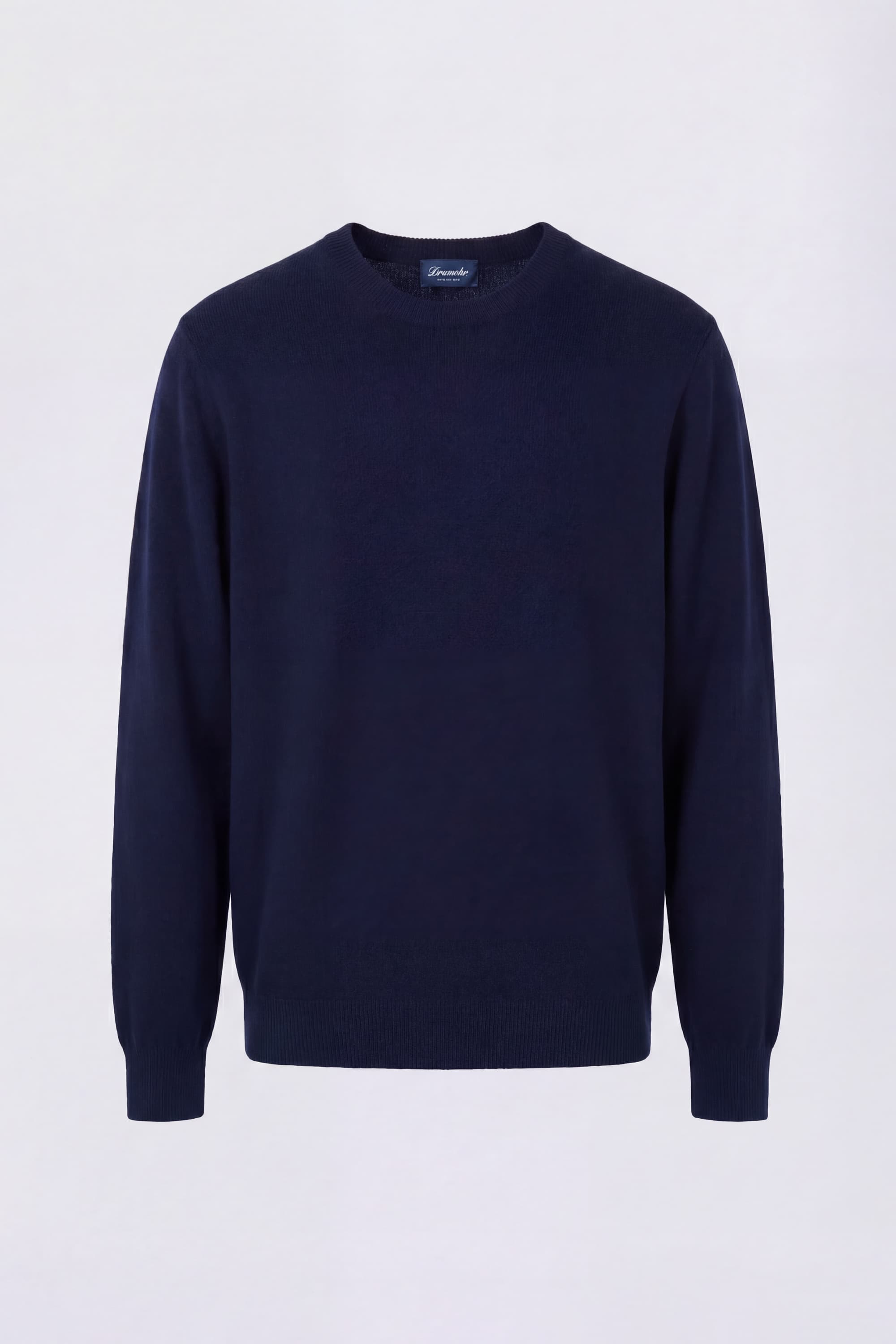 Crew Neck Cotton Sponge Effect Sweater - Image 1