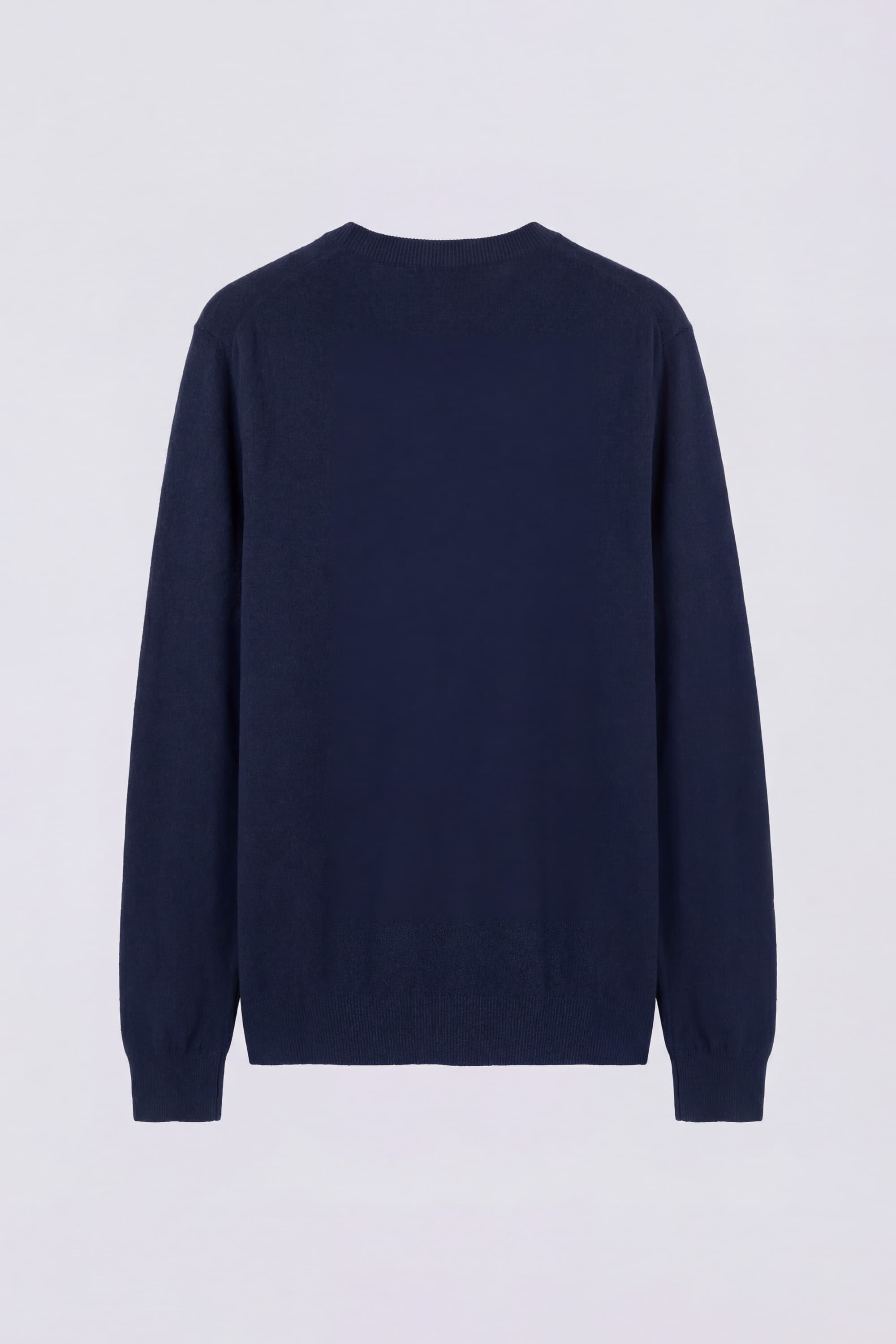 Crew Neck Cotton Sponge Effect Sweater - Image 5