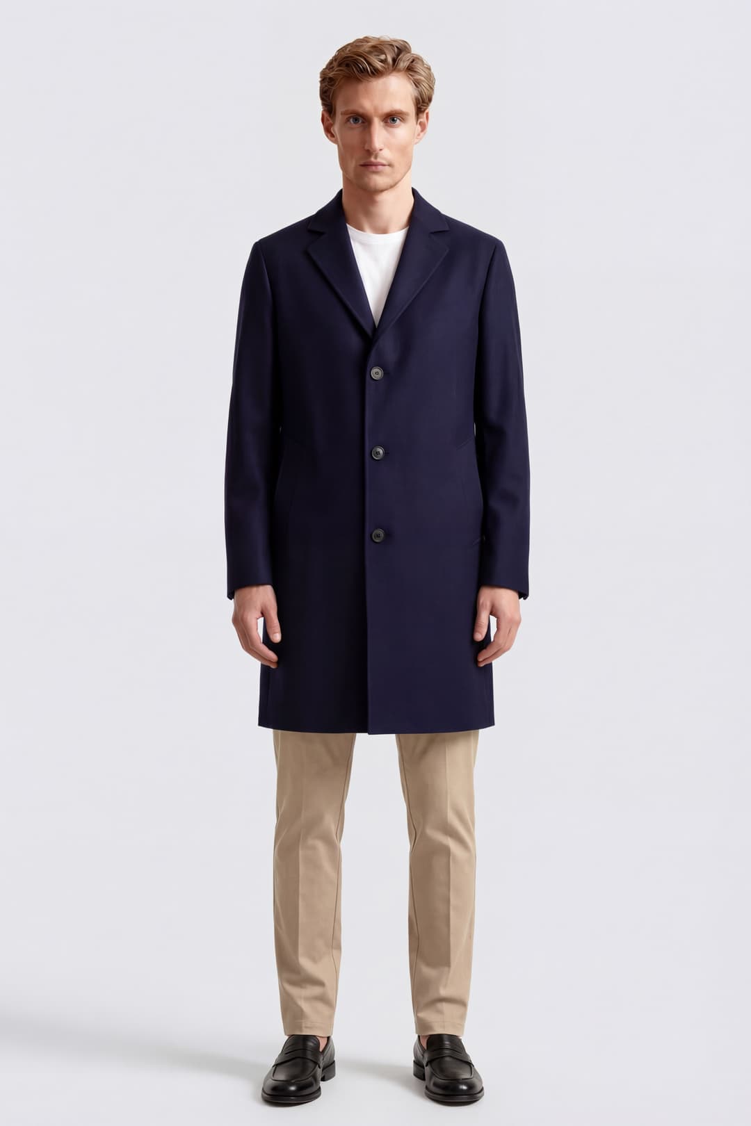 Single-Breasted Virgin Wool Coat