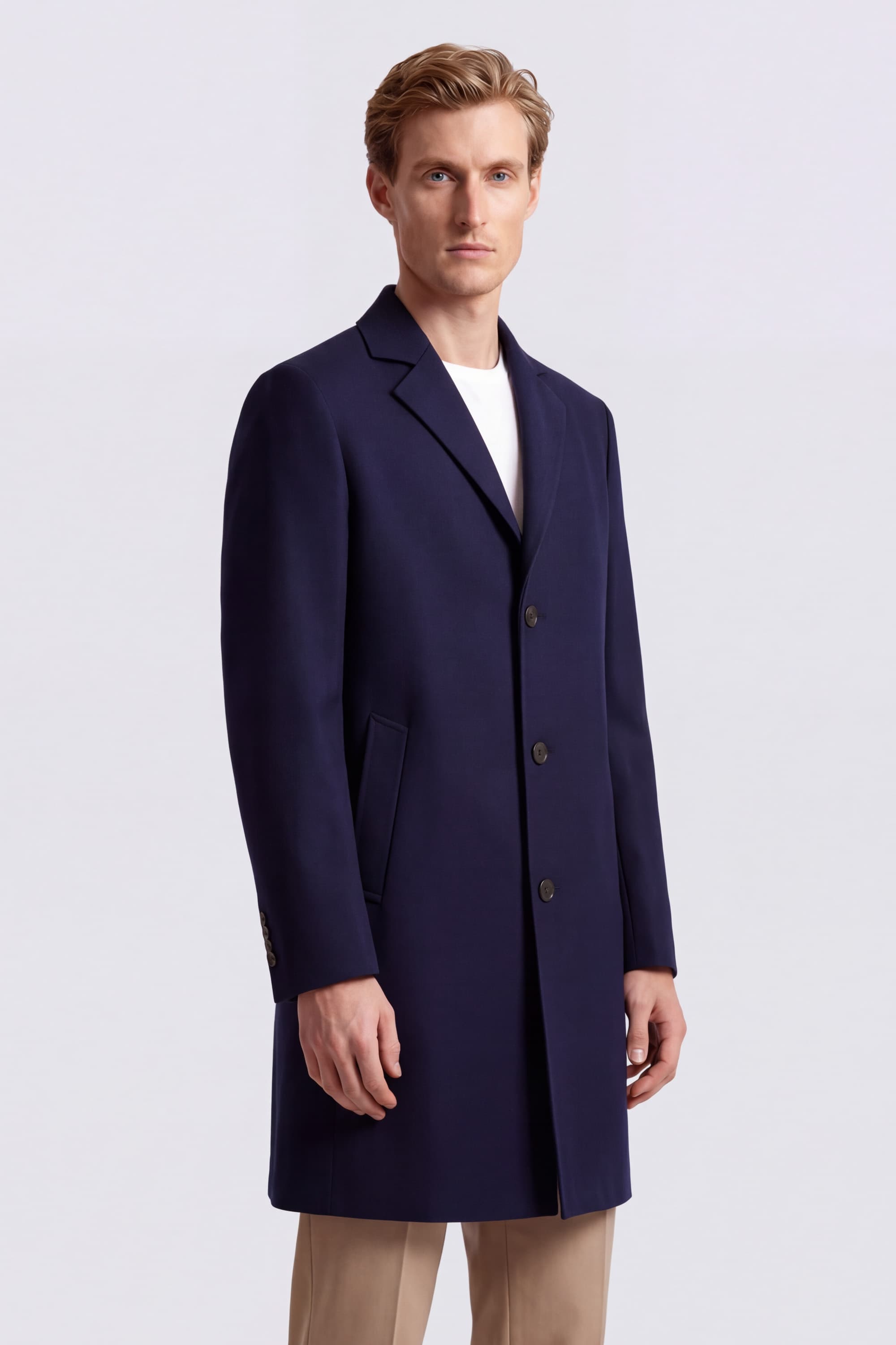 Single-Breasted Virgin Wool Coat - Image 3