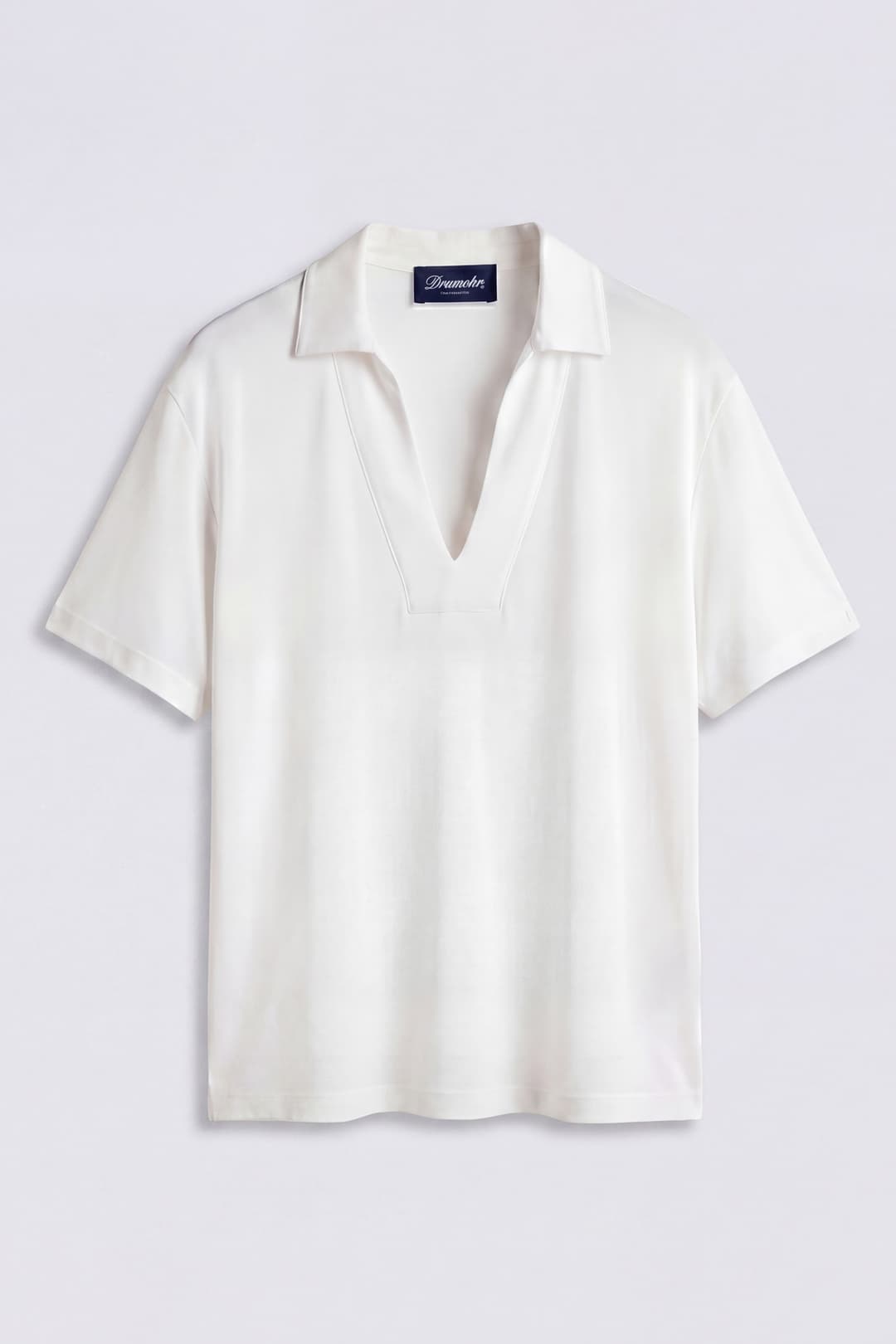 Open Collar Cotton Polo