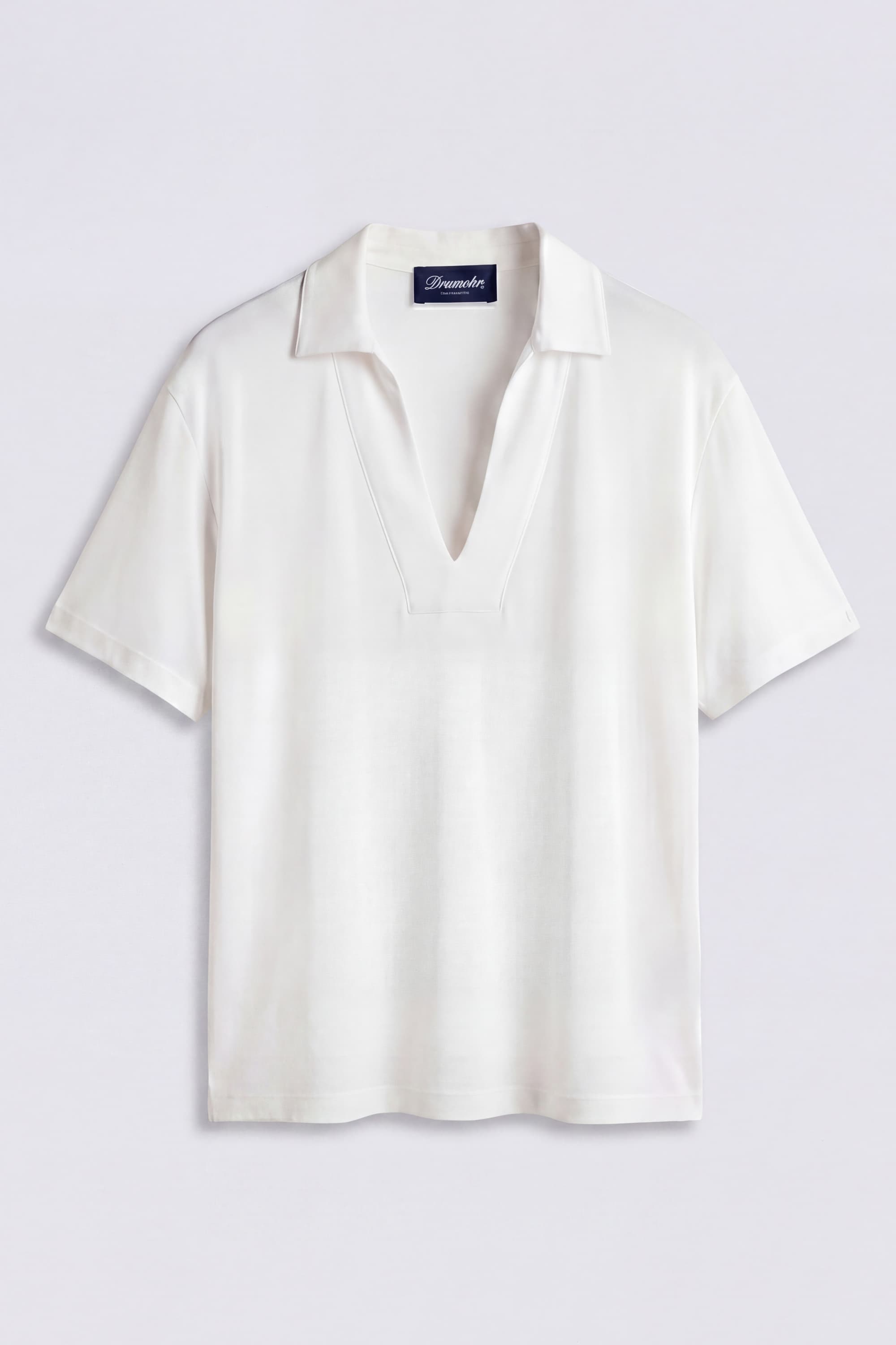 Open Collar Cotton Polo