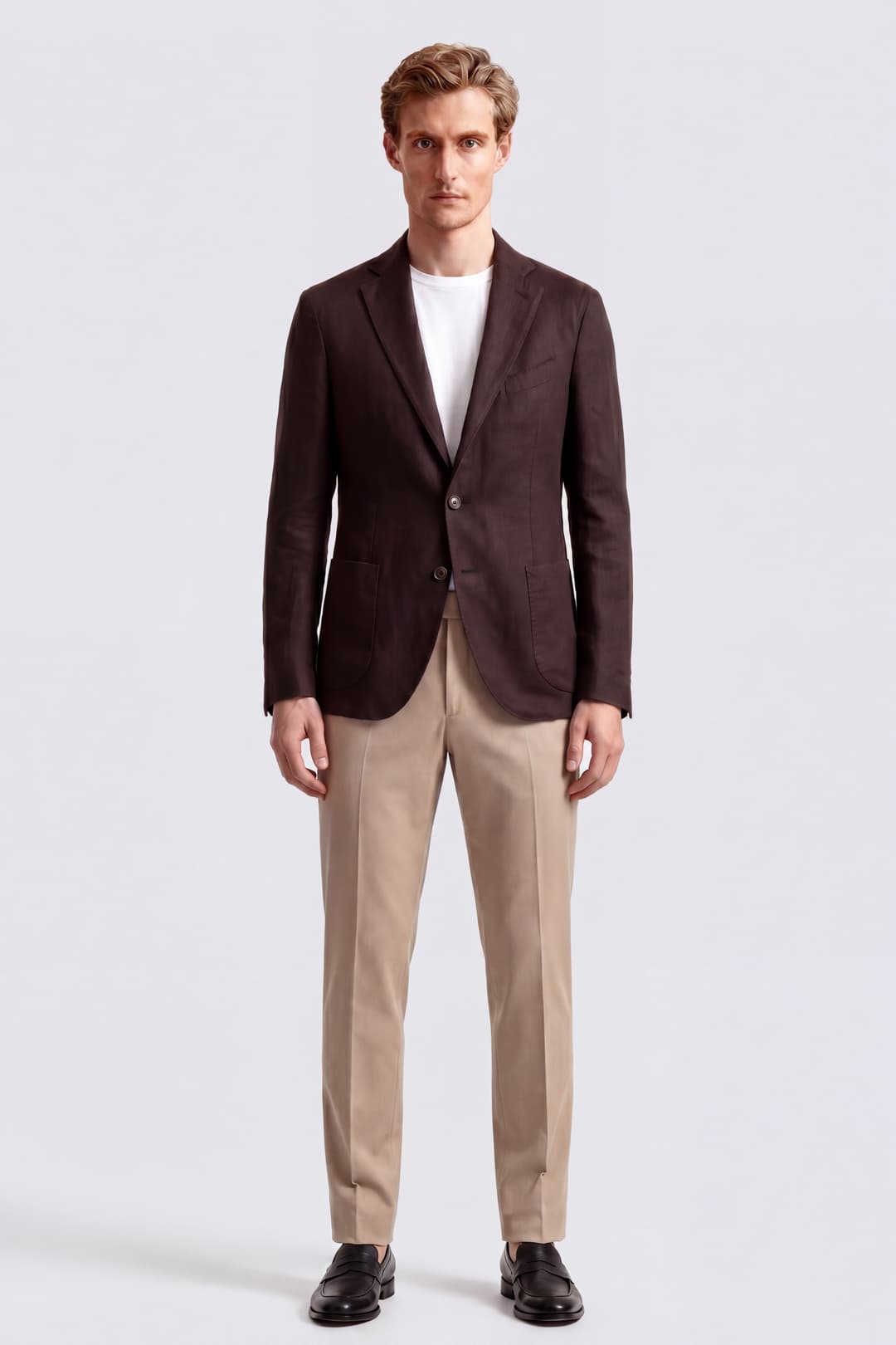 Single-Breasted Linen Blazer