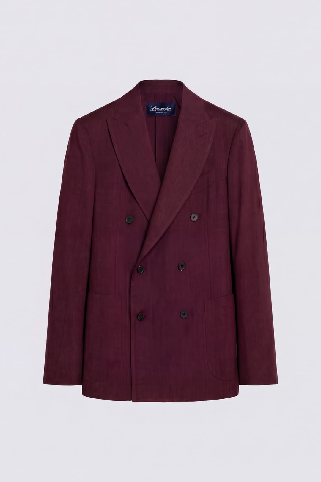 Double-Breasted Linen and Wool Blazer