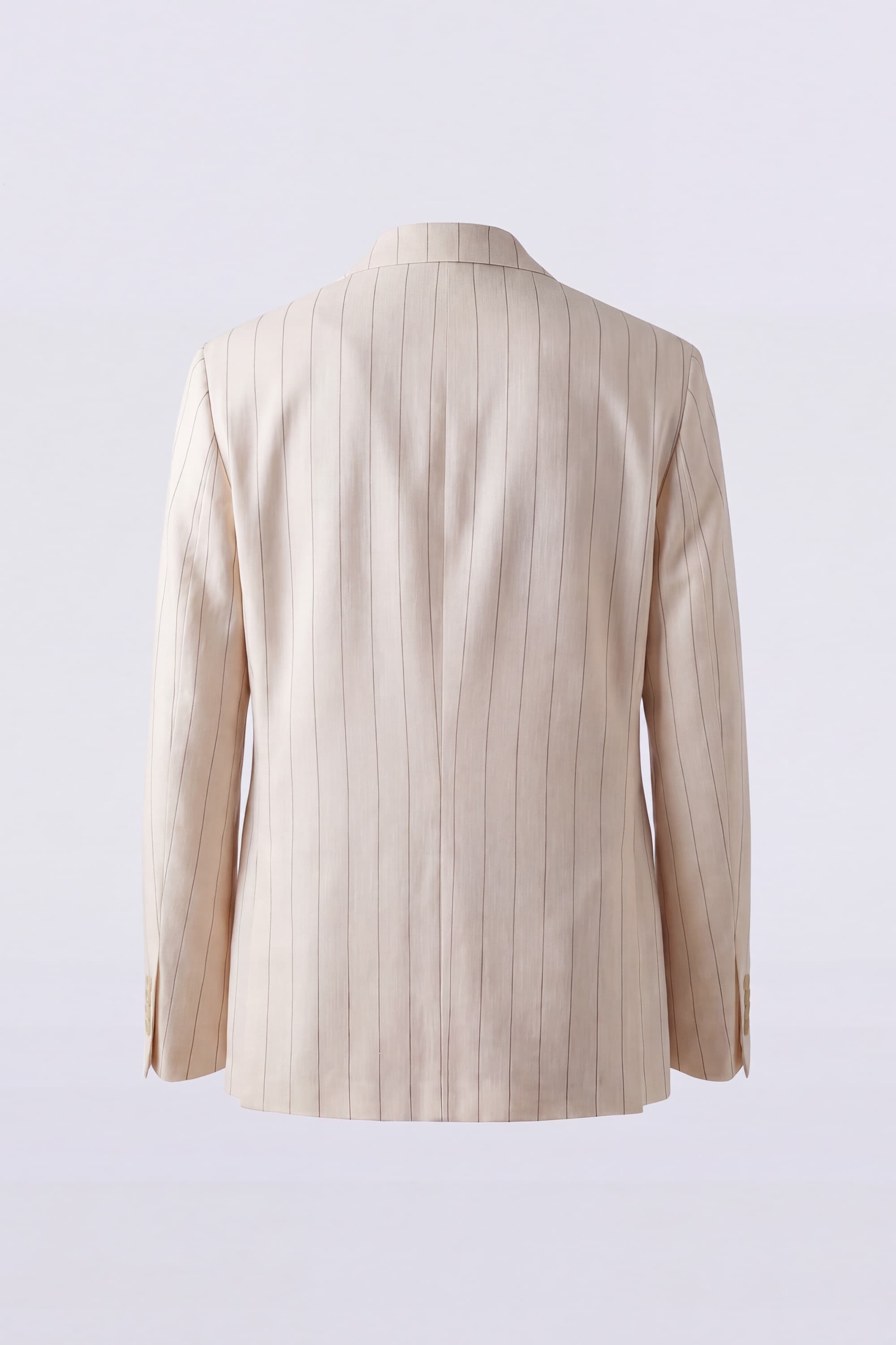 Single-Breasted Striped Linen Blazer - Image 5