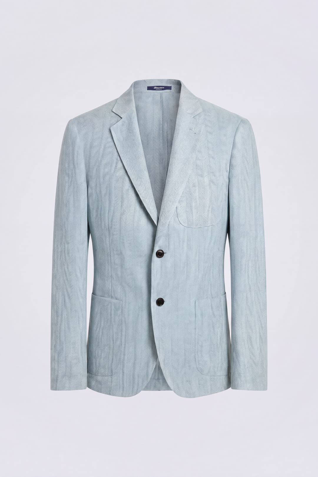 Einreihiger Blazer aus Leinen und Seide