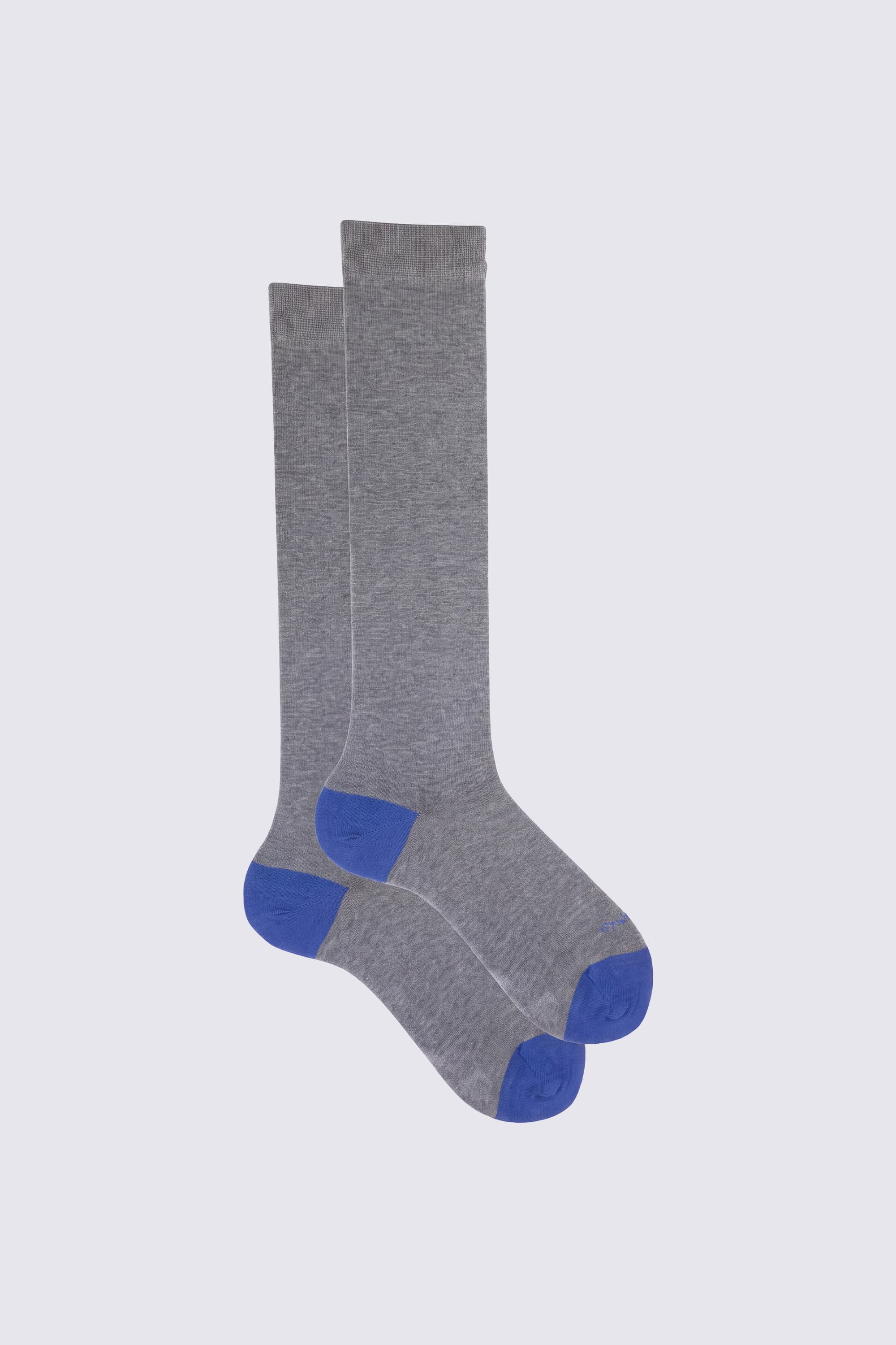 Warm Cotton Over-the-Calf Socks with Contrast toe