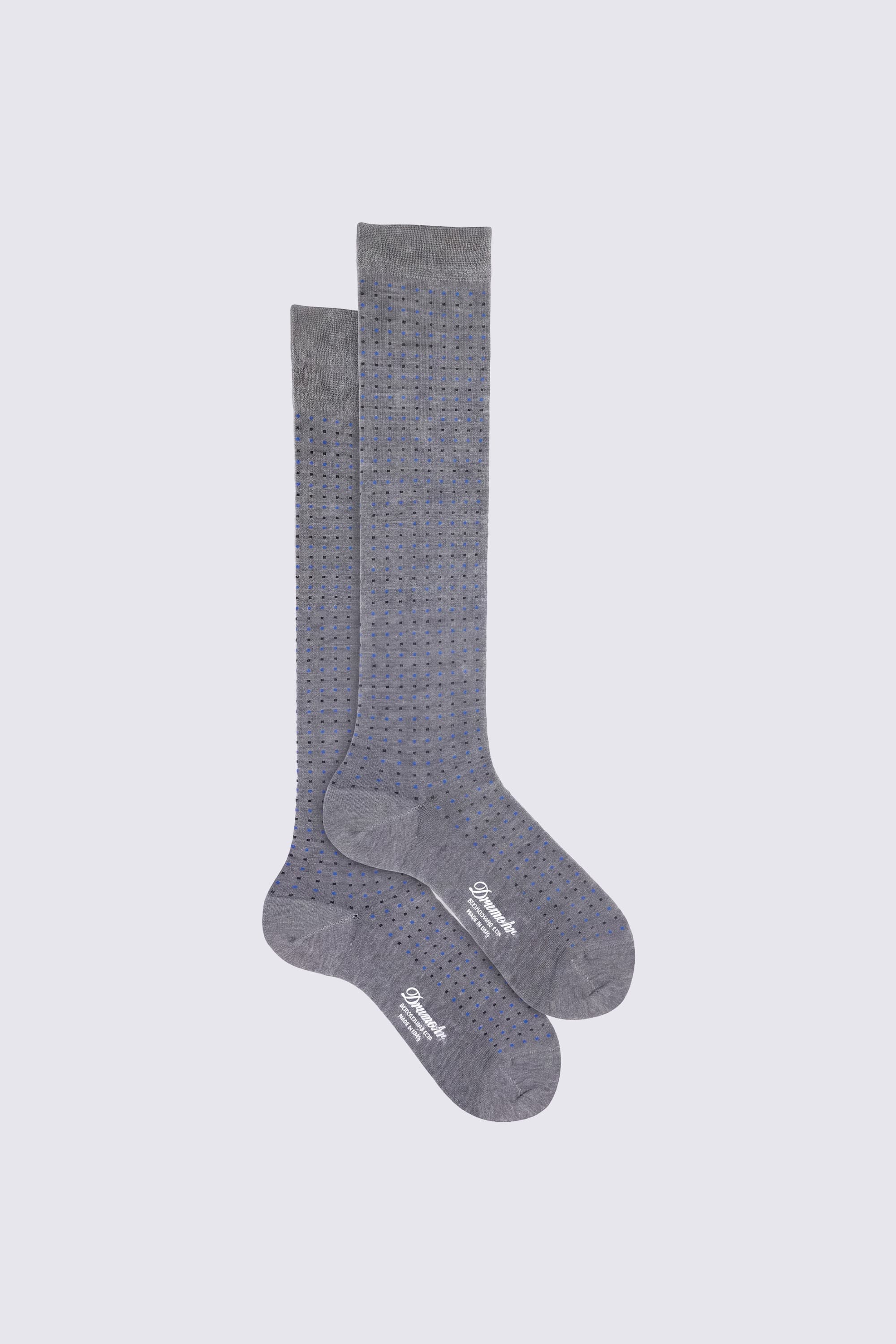 Long Dot-Pattern Socks in Cotton Blend - Image 1