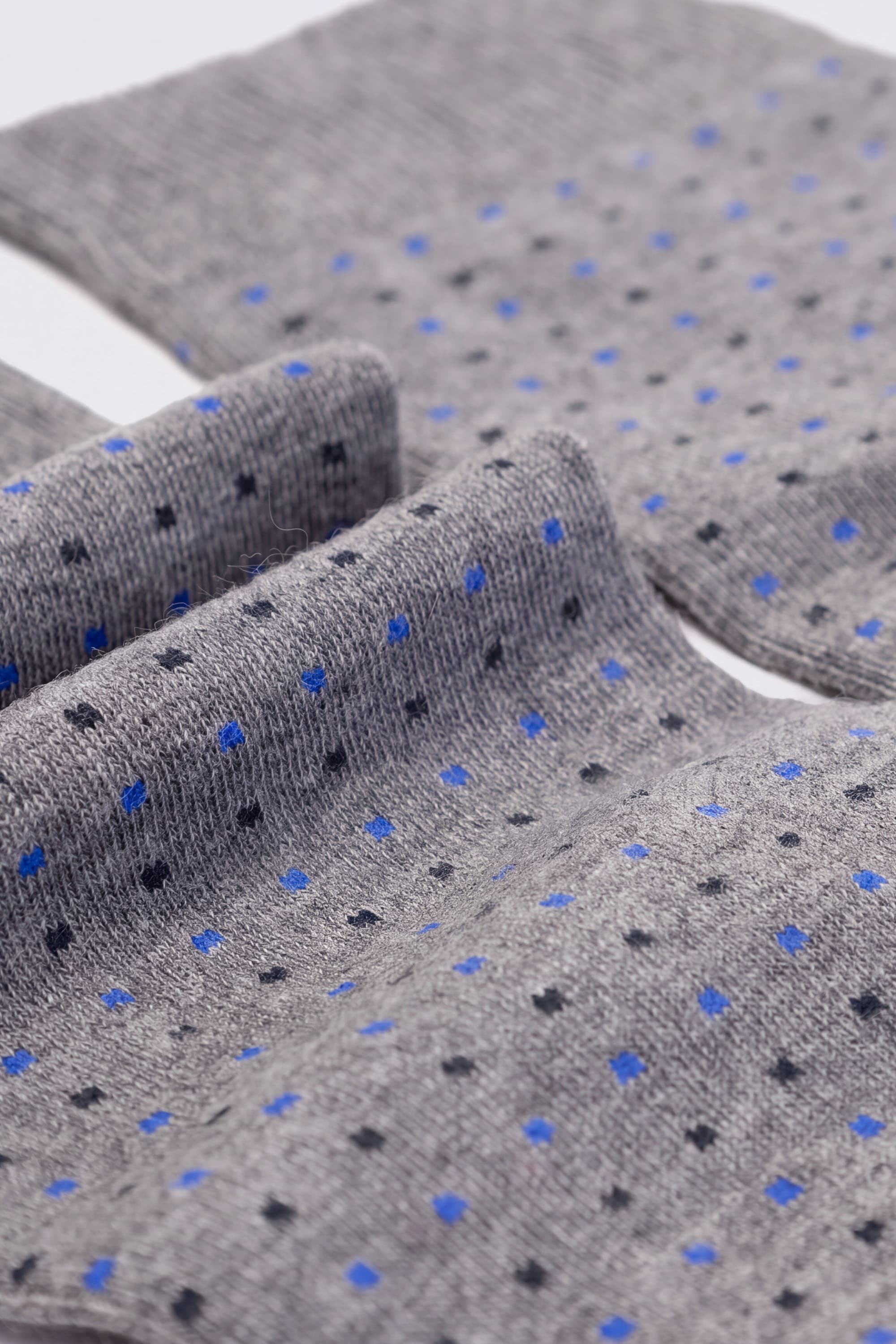 Long Dot-Pattern Socks in Cotton Blend - Image 2