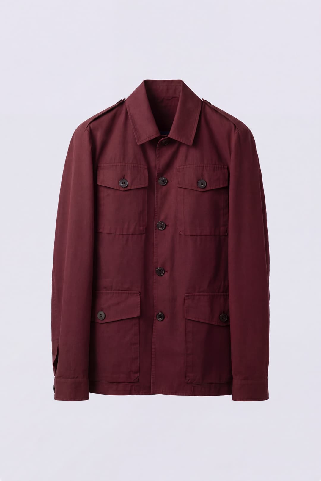 Field Jacke aus Baumwolle und Leinen